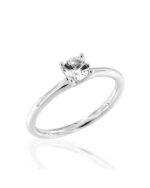 Λευκόχρυσο Γυναικείο Δαχτυλίδι Κ18 Μονόπετρο της Metrongold, με Διαμάντι Μπριγιάν 0.43ct κωδ.20700