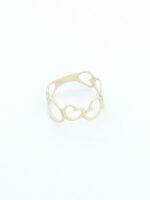 Χρυσό Γυναικείο Δαχτυλίδι Κ9, Με Καρδιές κωδ.105656 - Image 4