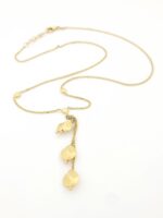 Χρυσό Γυναικείο Κολιέ Κ14, Με Φύλλα κωδ.106627 - Image 4