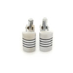 Ατσάλινα Ανδρικά Μανικετόκουμπα DND Steel, Με Μαύρο Σμάλτο κωδ.107087