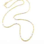 Χρυσή Αλυσίδα Δίχρωμη Κ14 49cm κωδ.107367