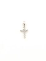 Λευκόχρυσος Γυναικείος Σταυρός Κ14, Με Ζιργκόν κωδ.107732 - Image 4