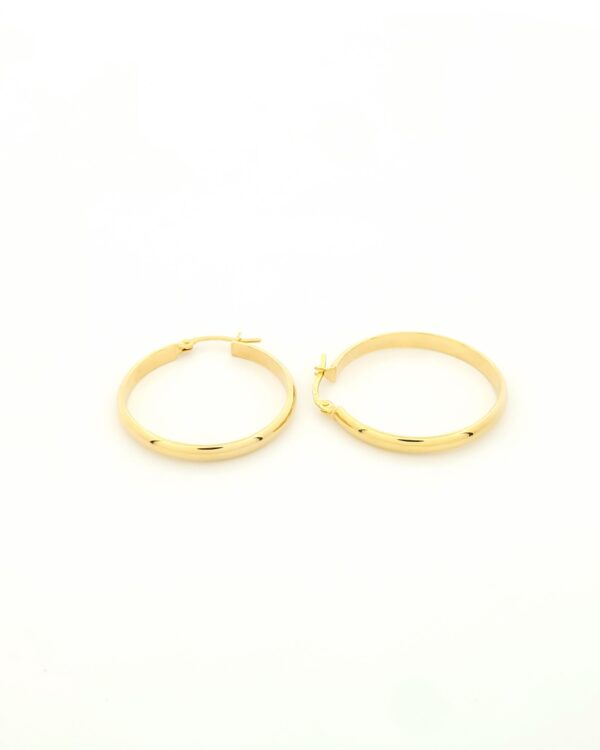 Χρυσά Γυναικεία Σκουλαρίκια Κρίκοι Κ9 κωδ.109208 - Image 2