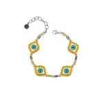 Ασημένιο Δίχρωμο Γυναικείο Βραχιόλι Dimitrios-Exclusive, Mε Μάτια Με Σμάλτο κωδ.B197 - Image 2