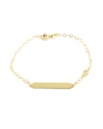 Χρυσό Παιδικό Βραχιόλι-Ταυτότητα Κ14,Με Λευκό Ζιργκόν κωδ.109086 - Image 4