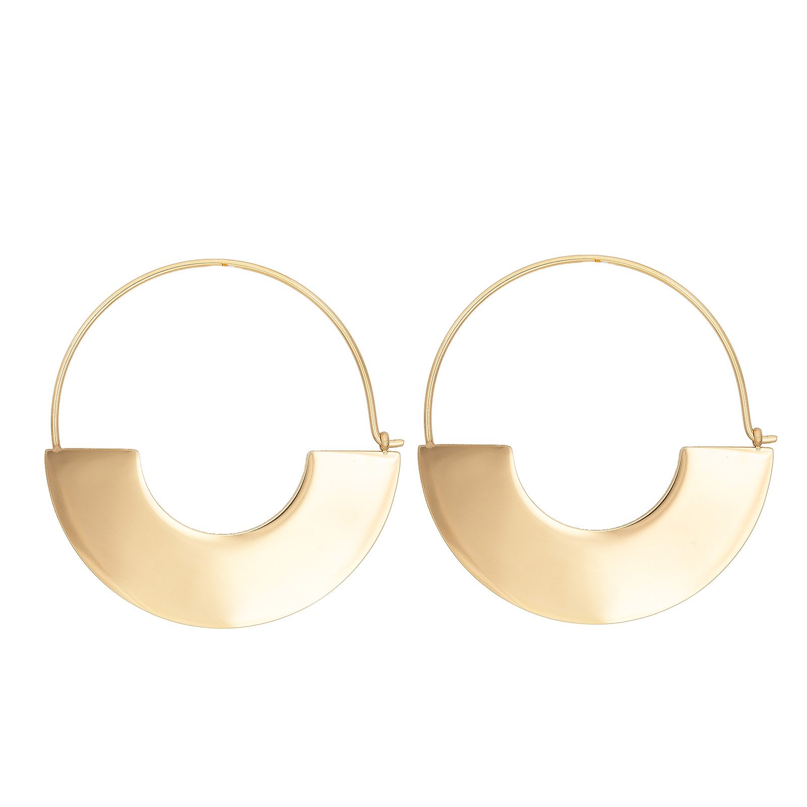 Ατσάλινα Επιχρυσωμένα Σκουλαρίκια Κρίκοι κωδ.103129