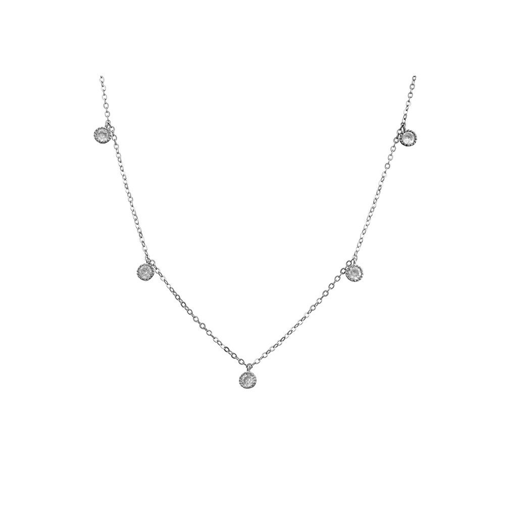 Ασημένιο Γυναικείο Κολιέ Slevori Με Ζιργκόν κωδ.ASK925-0427.S