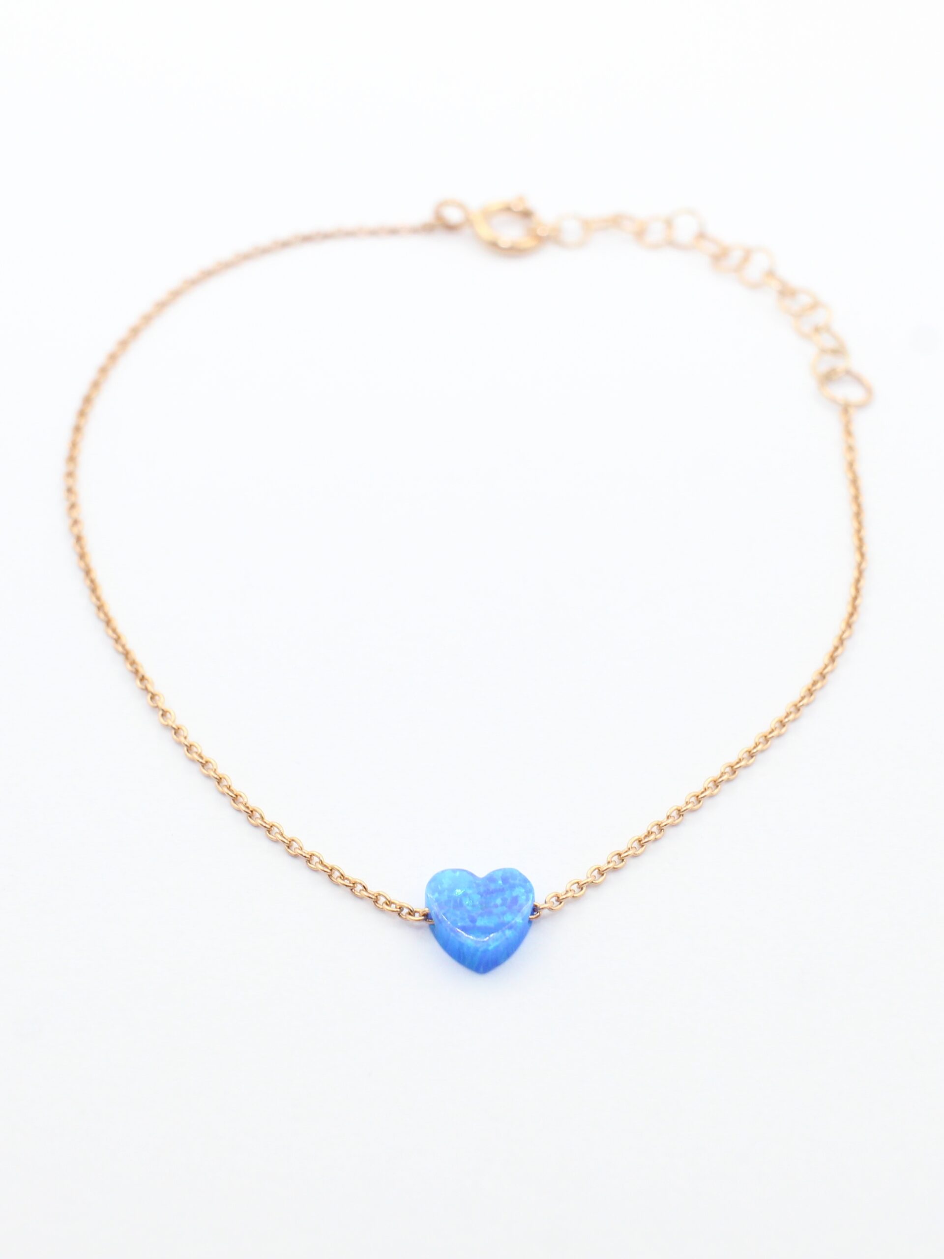 Ασημένιο Ροζ Gold Γυναικείο Βραχιόλι Της Silver Union, Με Καρδιά από Opal Πέτρα κωδ.103339