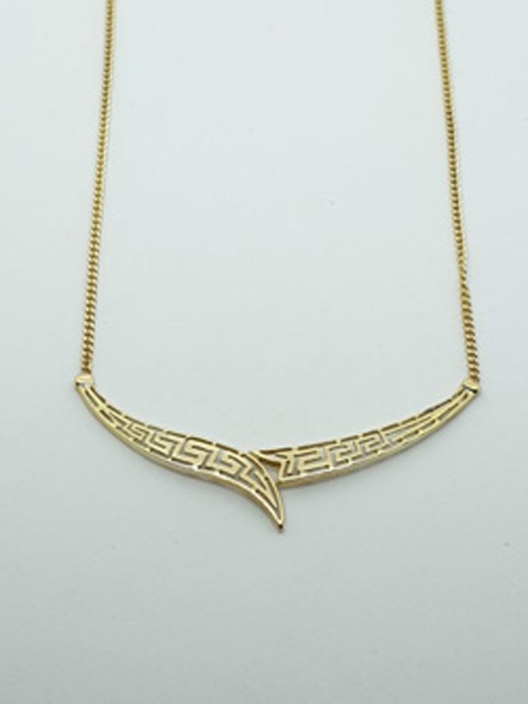 Χρυσό Γυναικέιο Κολιέ Κ14 με Μοτίφ με Μαίανδρο κωδ.τζ023820