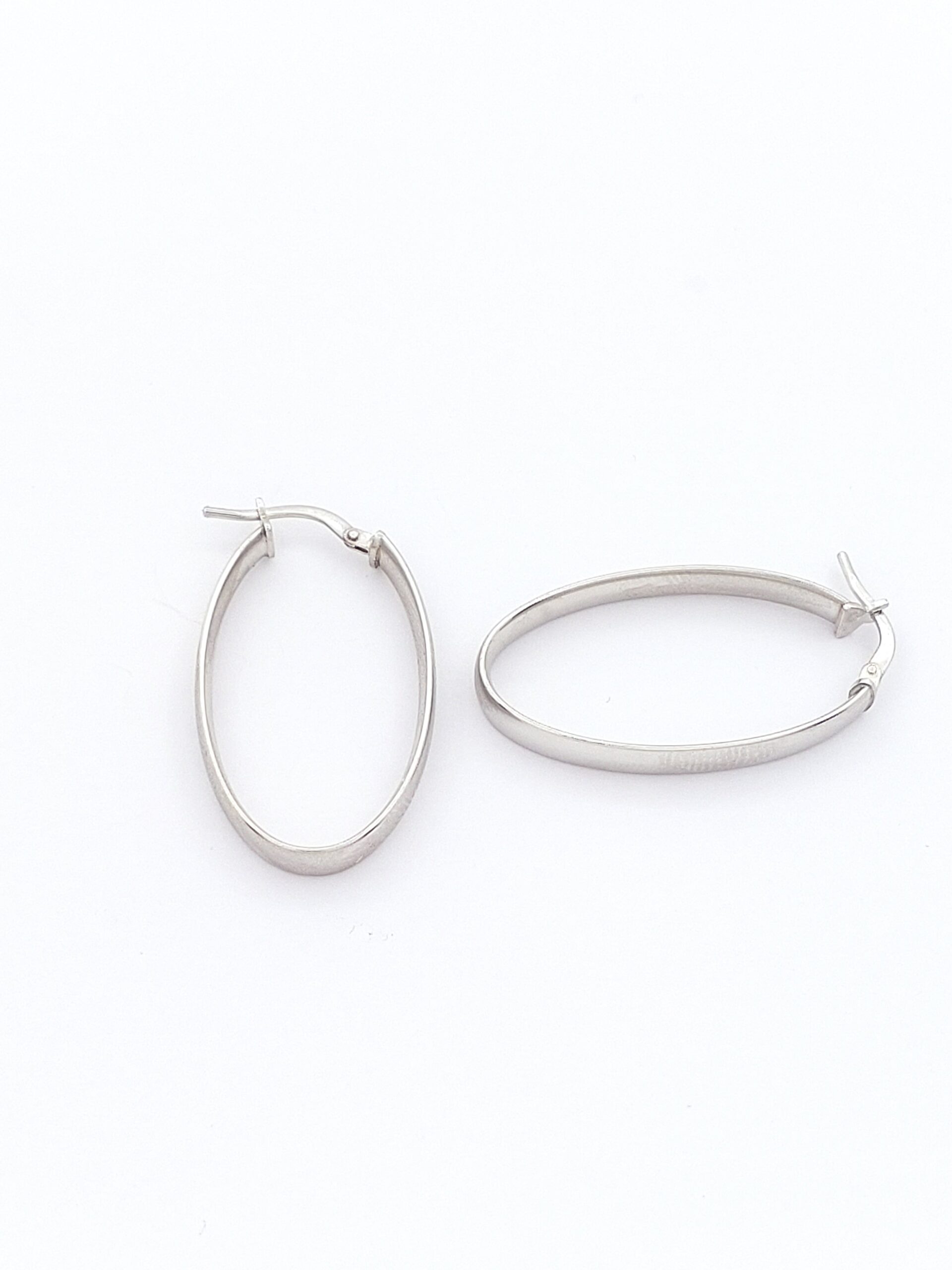 Ασημένια Σκουλαρίκια Κρίκοι Οβάλ Luxor κωδ.101209