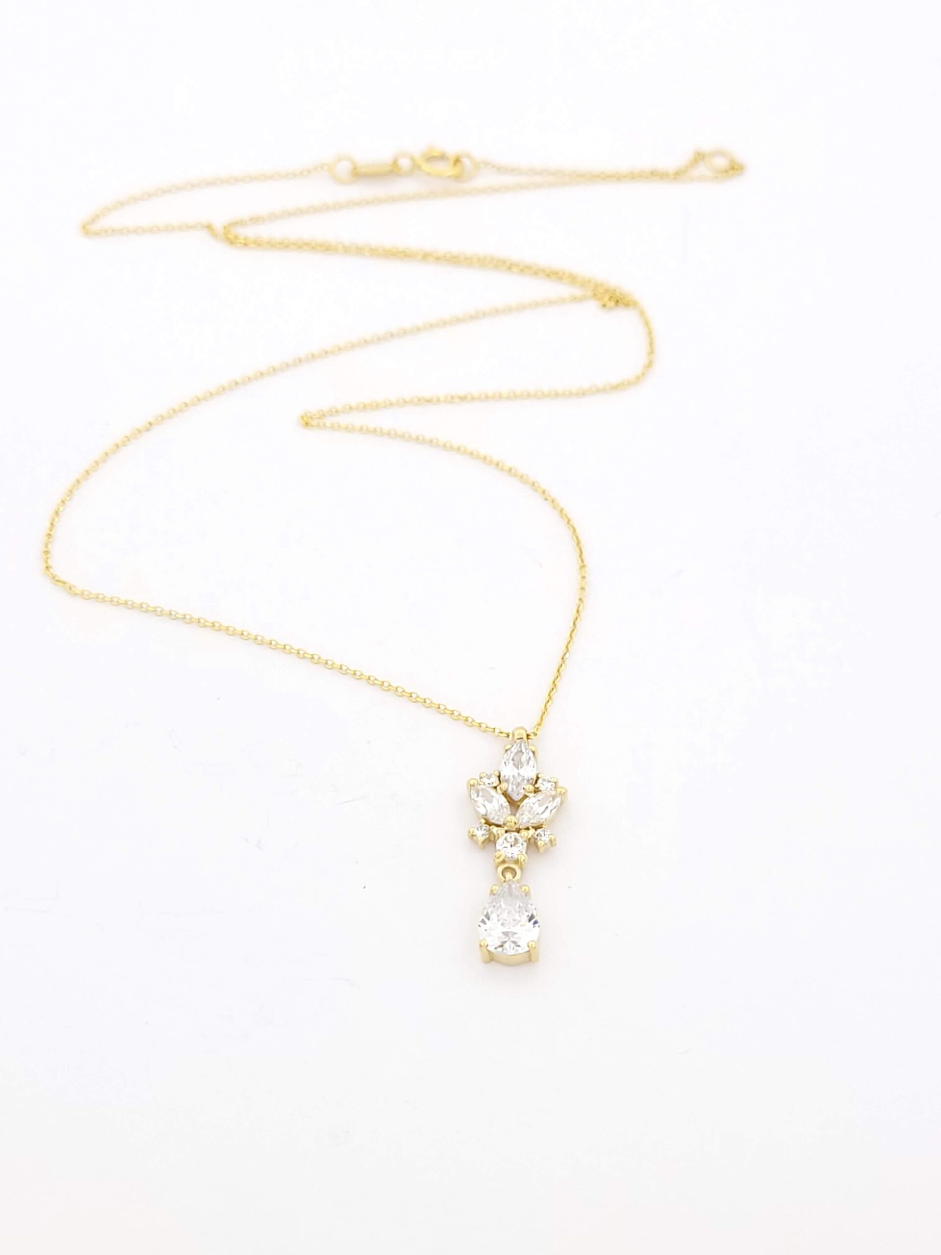 Γυναικείο Χρυσό Κολιέ MetronGold Κ14 45cm με Ζιργκόν κωδ.20307Y-1