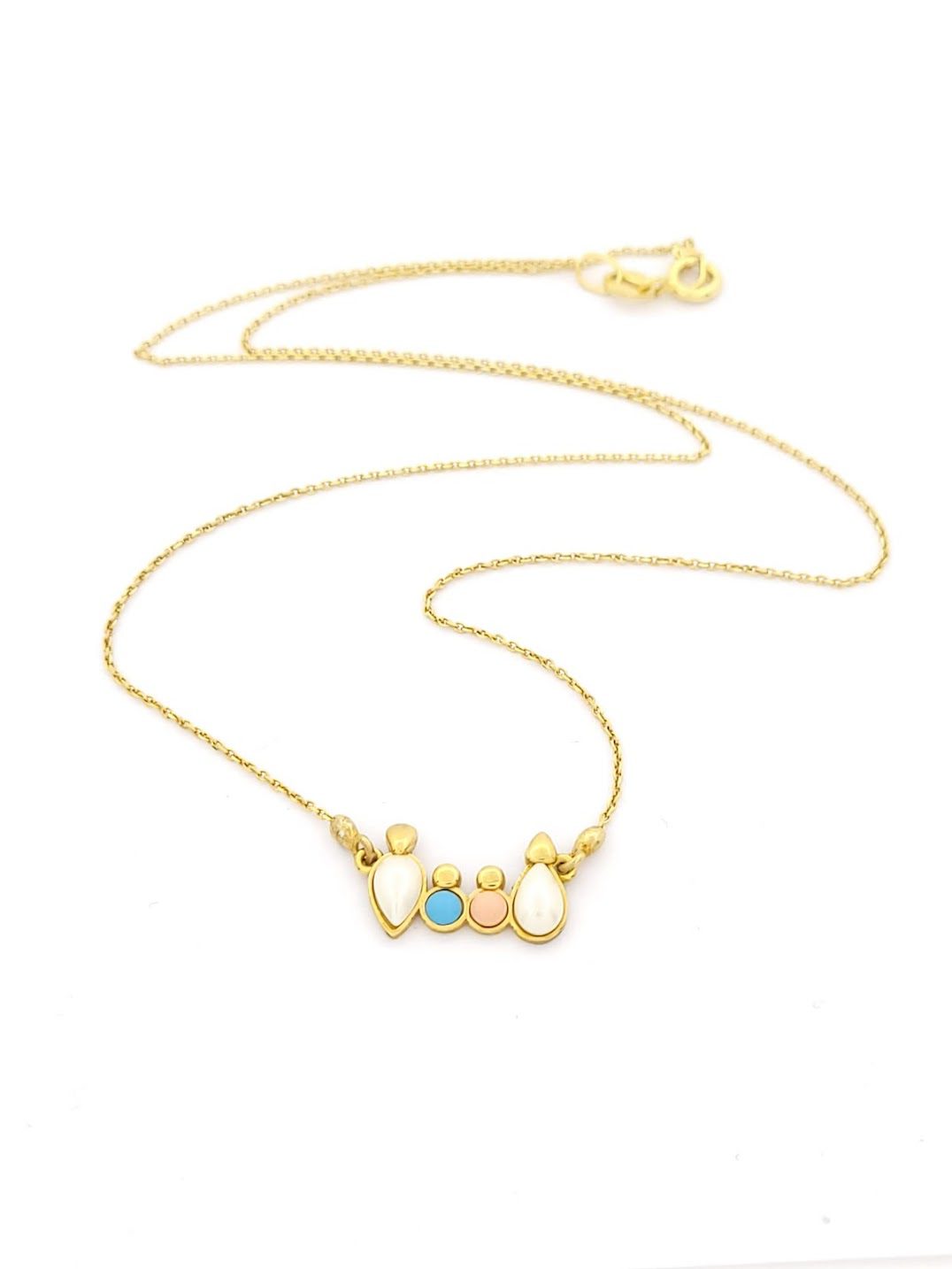 Ασημένιο Γυναικείο Επιχρυσωμένο Κολιέ Exis,ΜεΤετραμελή Οικογένεια κωδ.Ε55099GBG