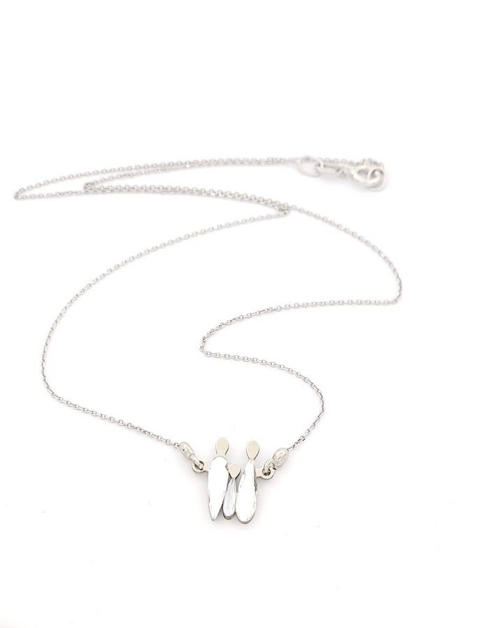 Ασημένιο Γυναικείο Κολιέ Exis,Με Μοτίφ Τριμελή Οικογένεια κωδ.E55103SB