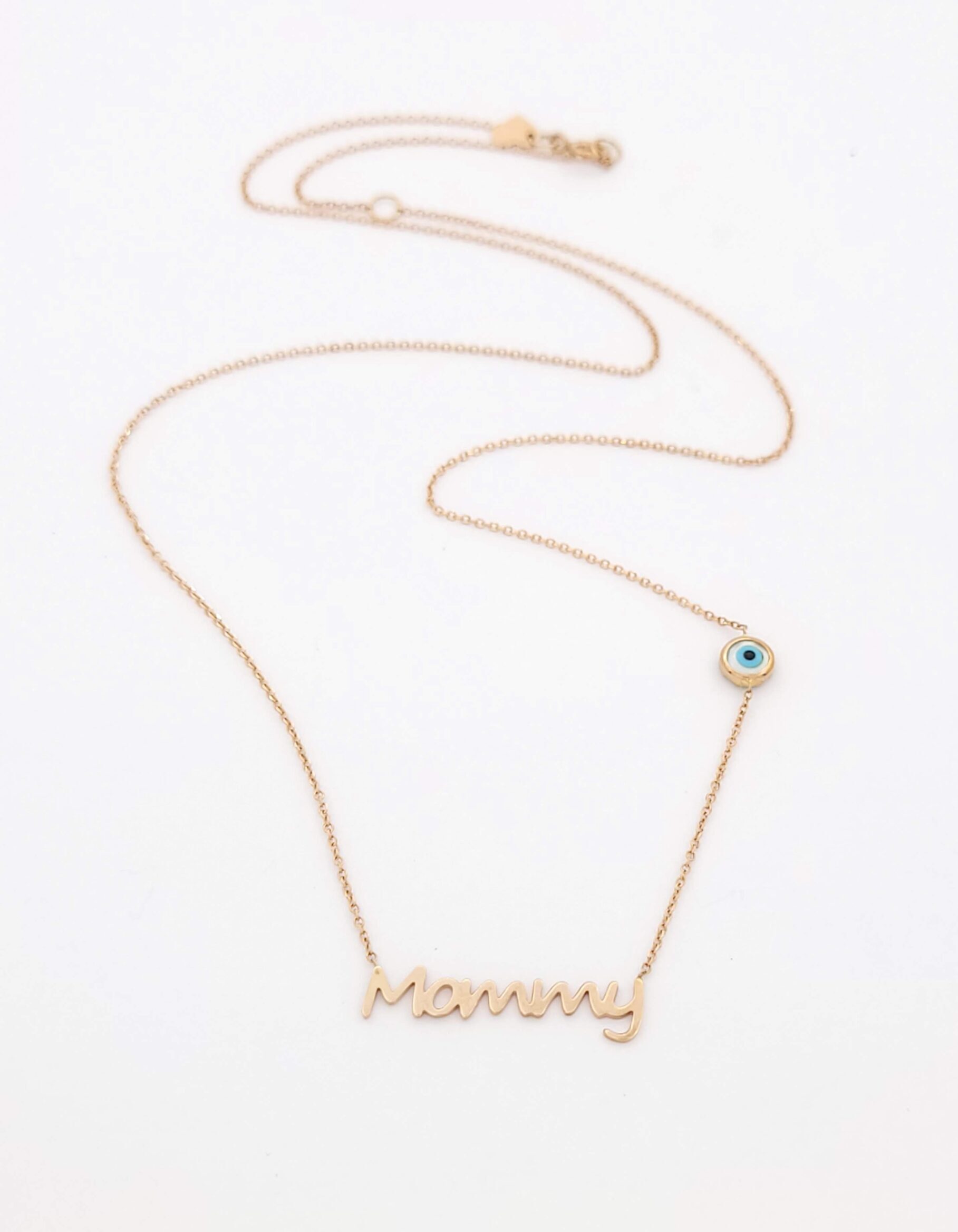 Γυναικείο Ροζ Gold Κολιέ Κ9 Mε Μοτίφ Mommy Και Ματάκι κωδ.101329