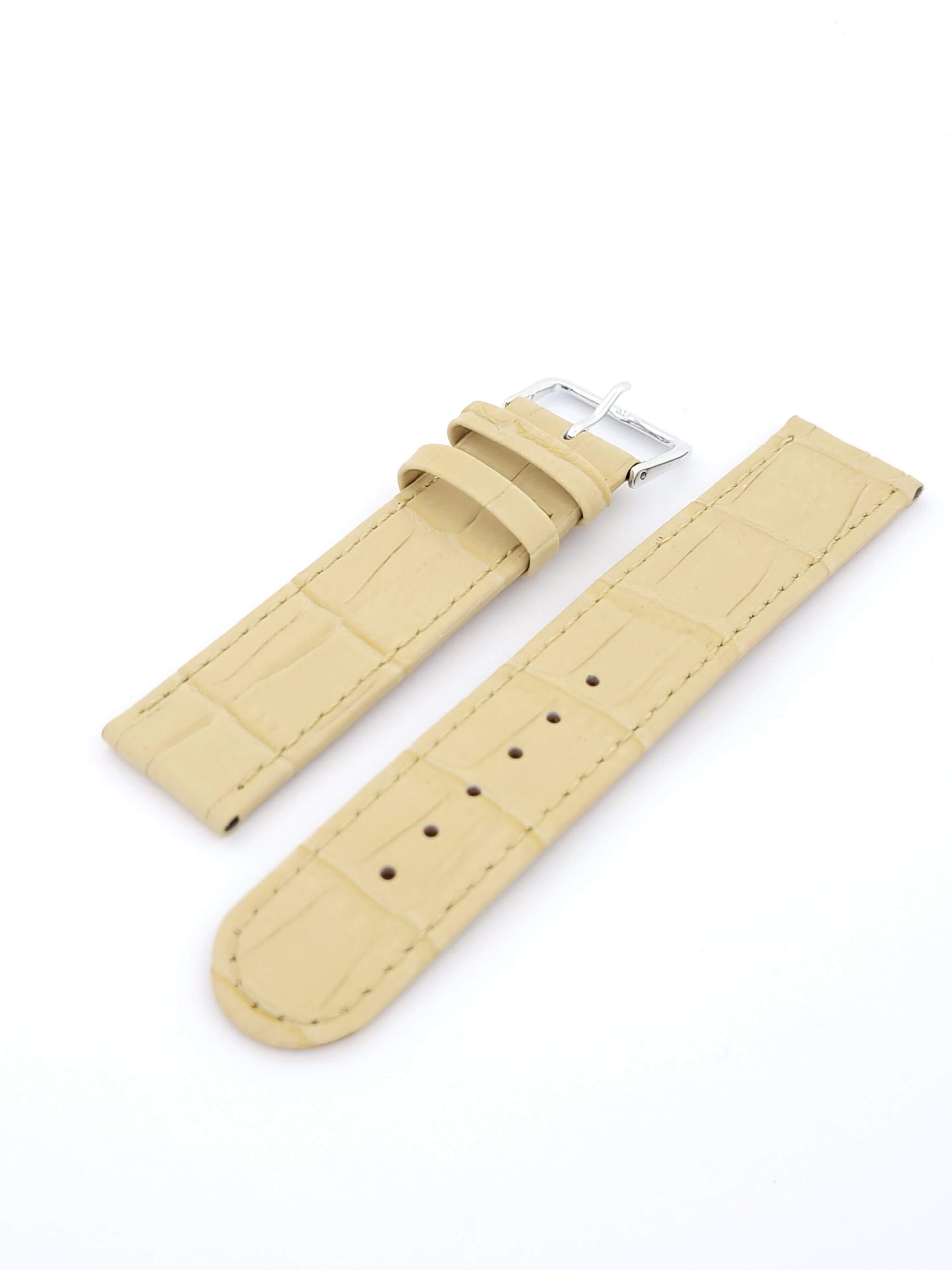 Λουρί Δερμάτινο Μπεζ Κροκό No18, Kostelo με Ασημί Τοκά κωδ.444Ν18.Μ