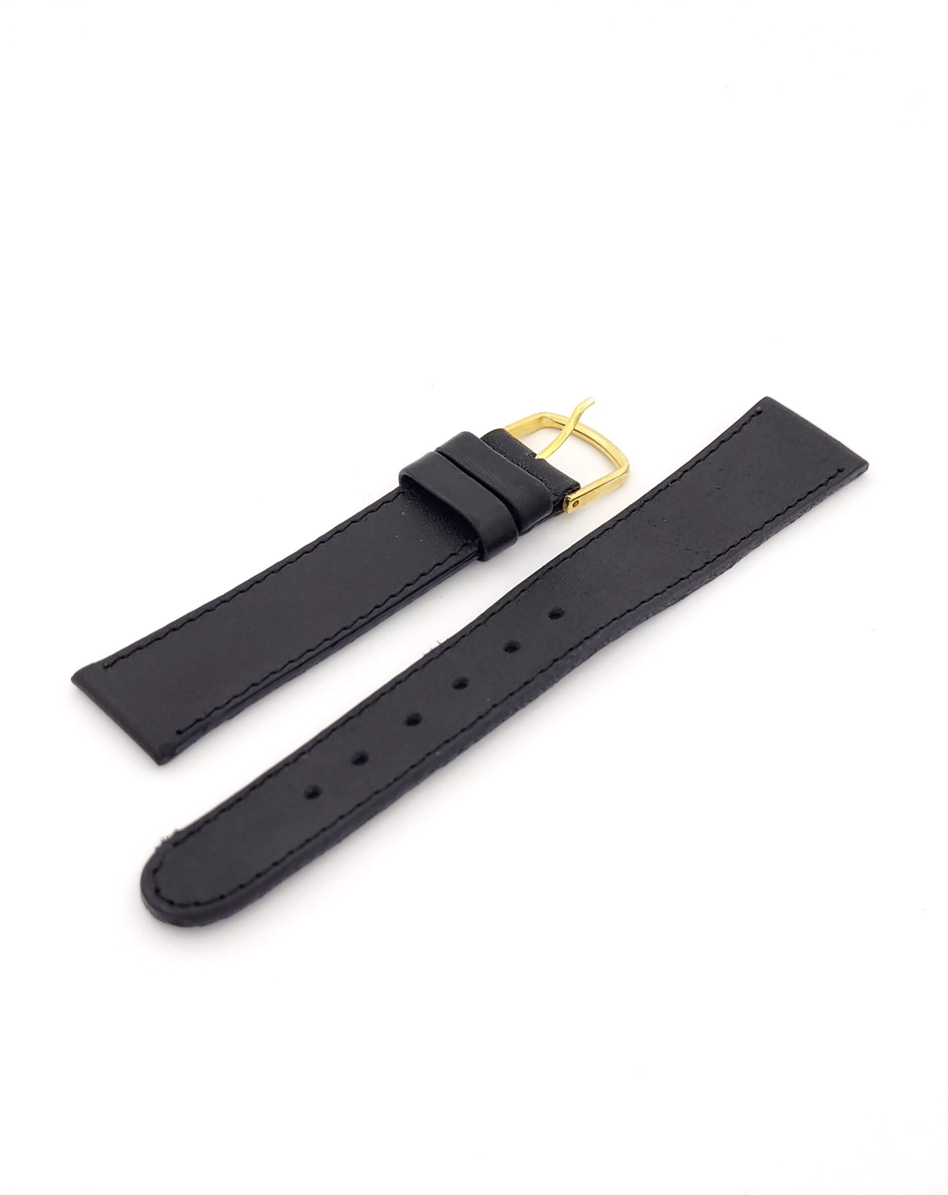 Λουρί Δερμάτινο Μαύρο No20 με Χρυσαφί Τοκά κωδ.N20.B