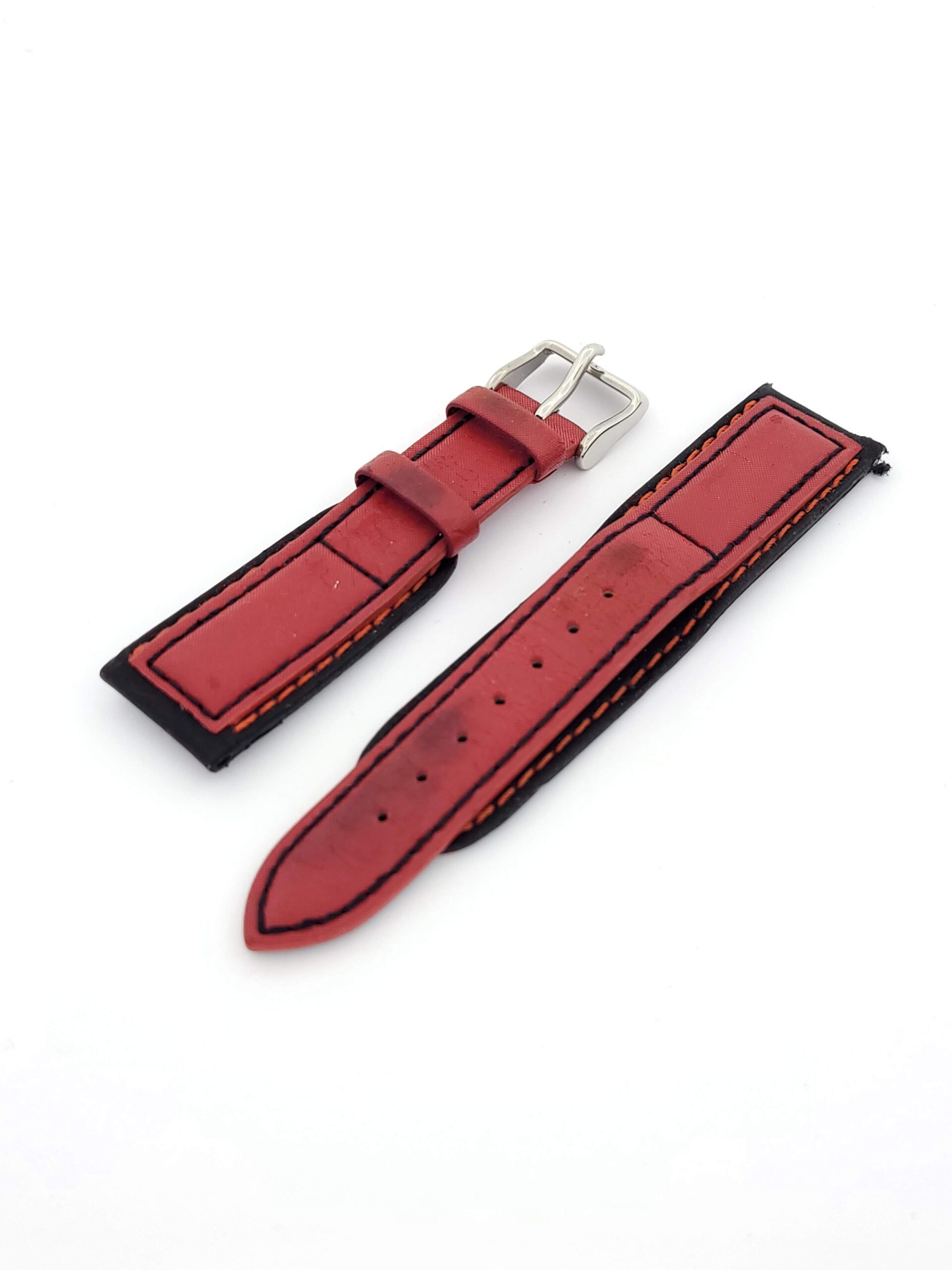 Λουρί Δερμάτινο Κόκκινο No21 με Ασημί Τοκά κωδ.N21.RB