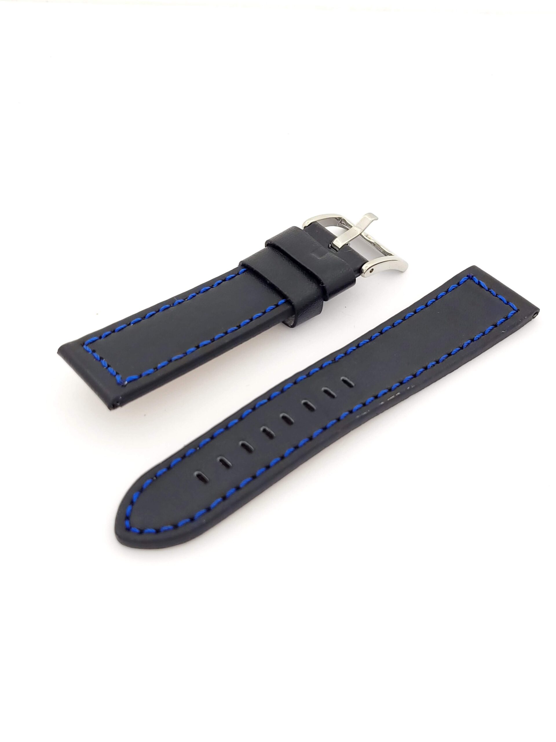 Λουρί Δερμάτινο Μαύρο,No22 με Ασημί Τοκά κωδ.ΤΖ22Μ