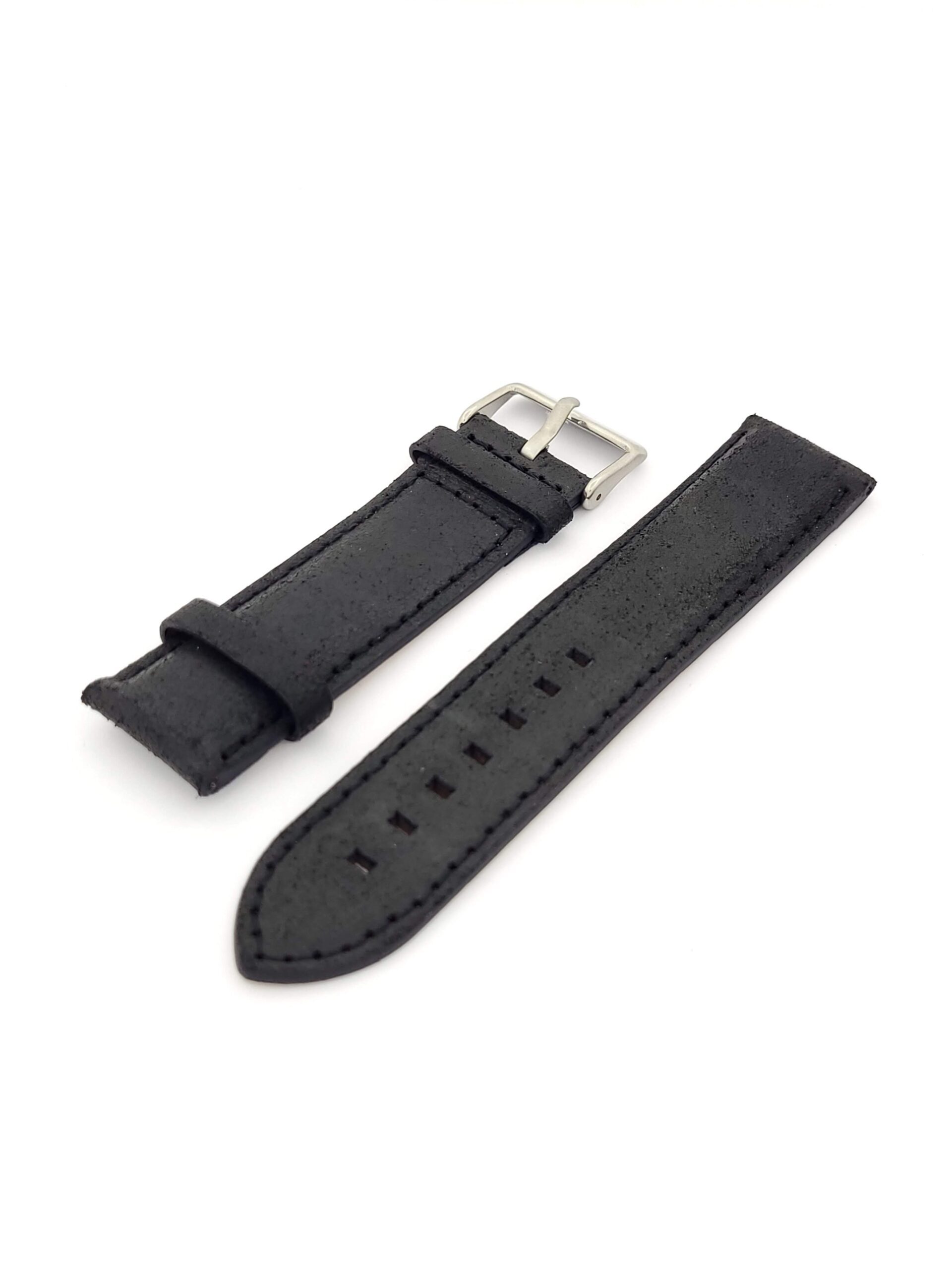 Λουρί Δερμάτινο Μαύρο,No22 Kostelo με Ασημί Τοκά κωδ.ΚΟ.22.Μ