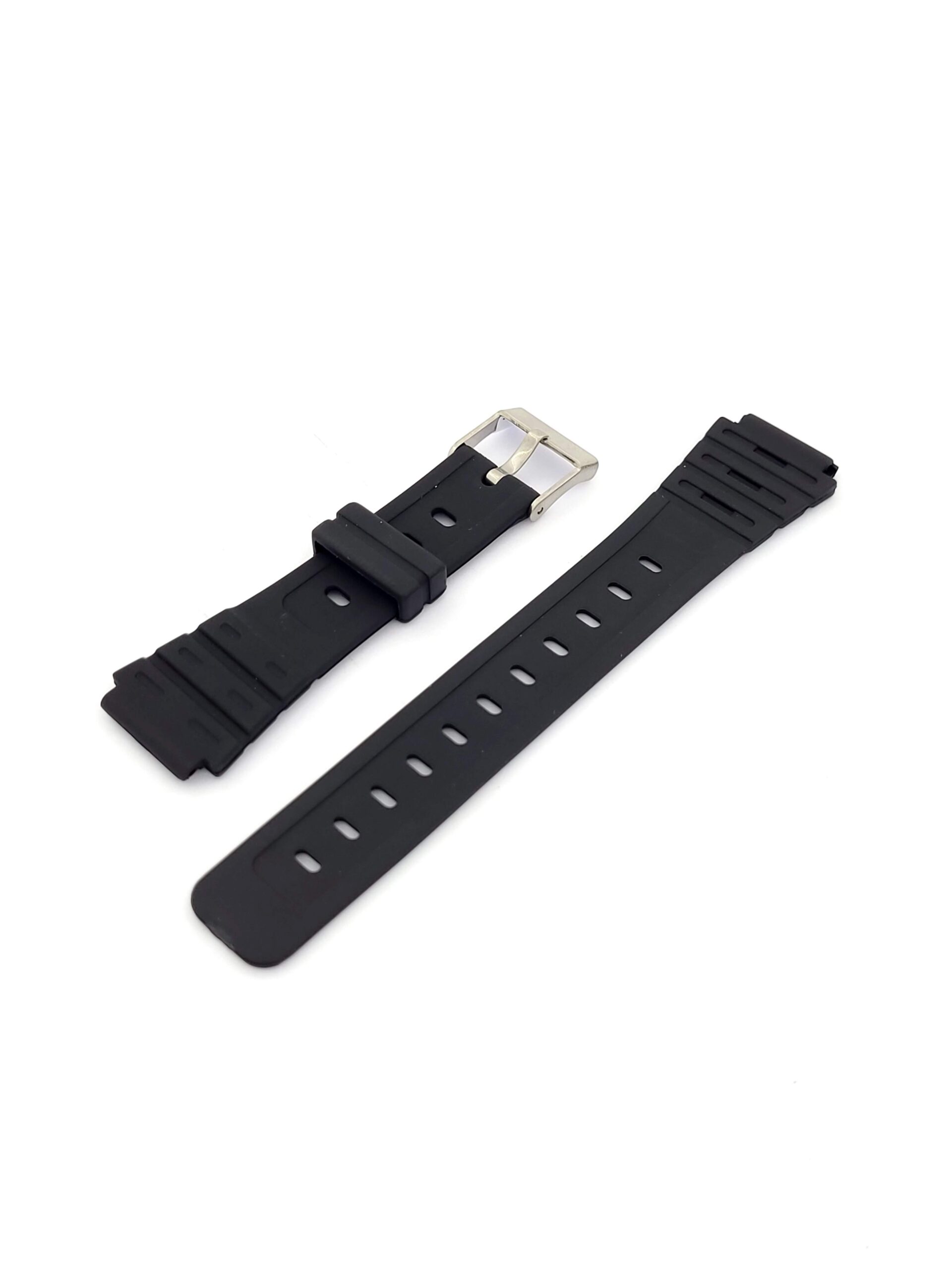 Λουρί Καουτσούκ Μαύρο,No18 με Ασημί Τοκά κωδ. Ν.18.ΜΑ