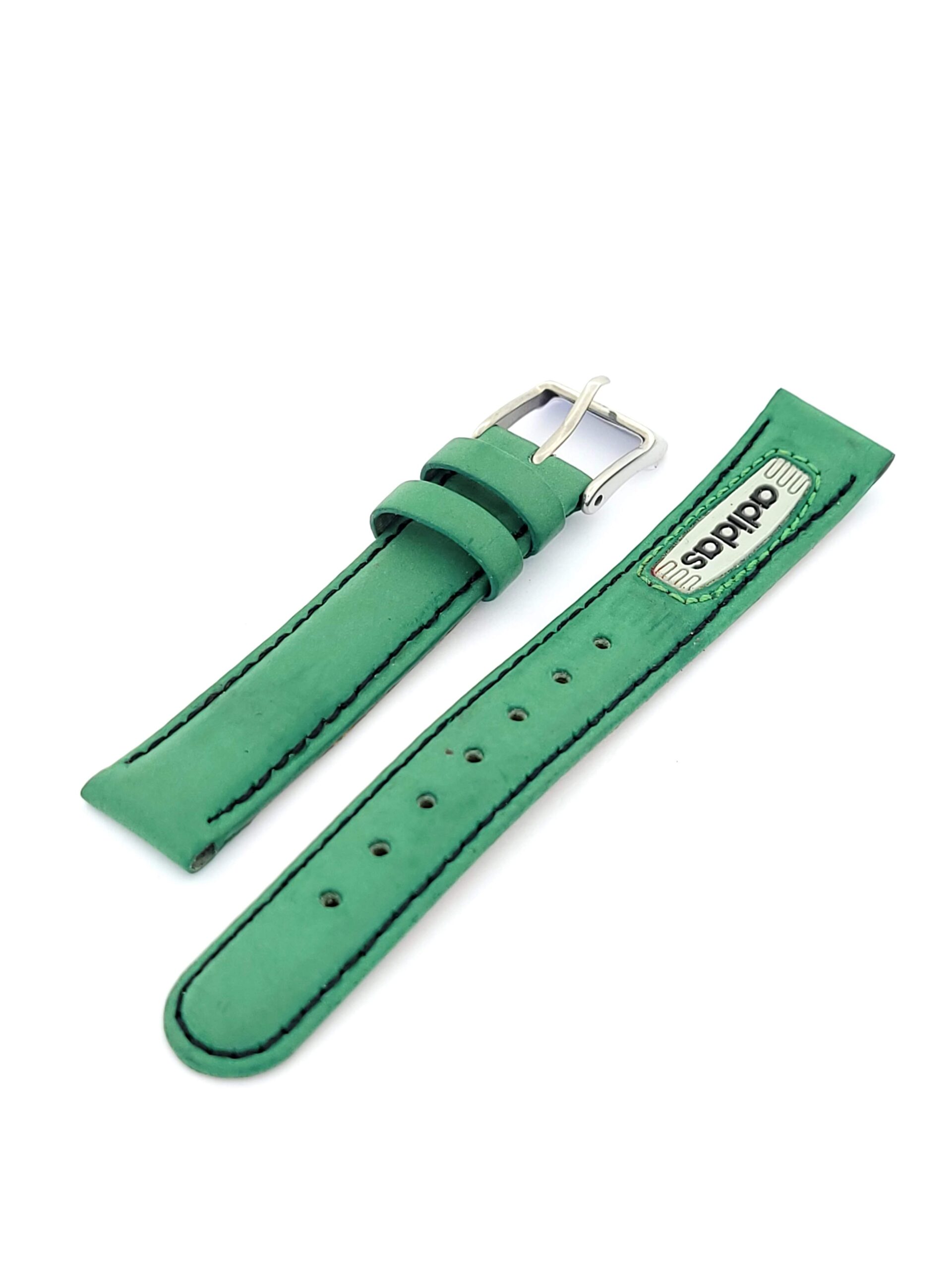 Λουρί Δερμάτινο Πράσινο No14 Adidas με Ασημί Τοκά κωδ.AD14.G