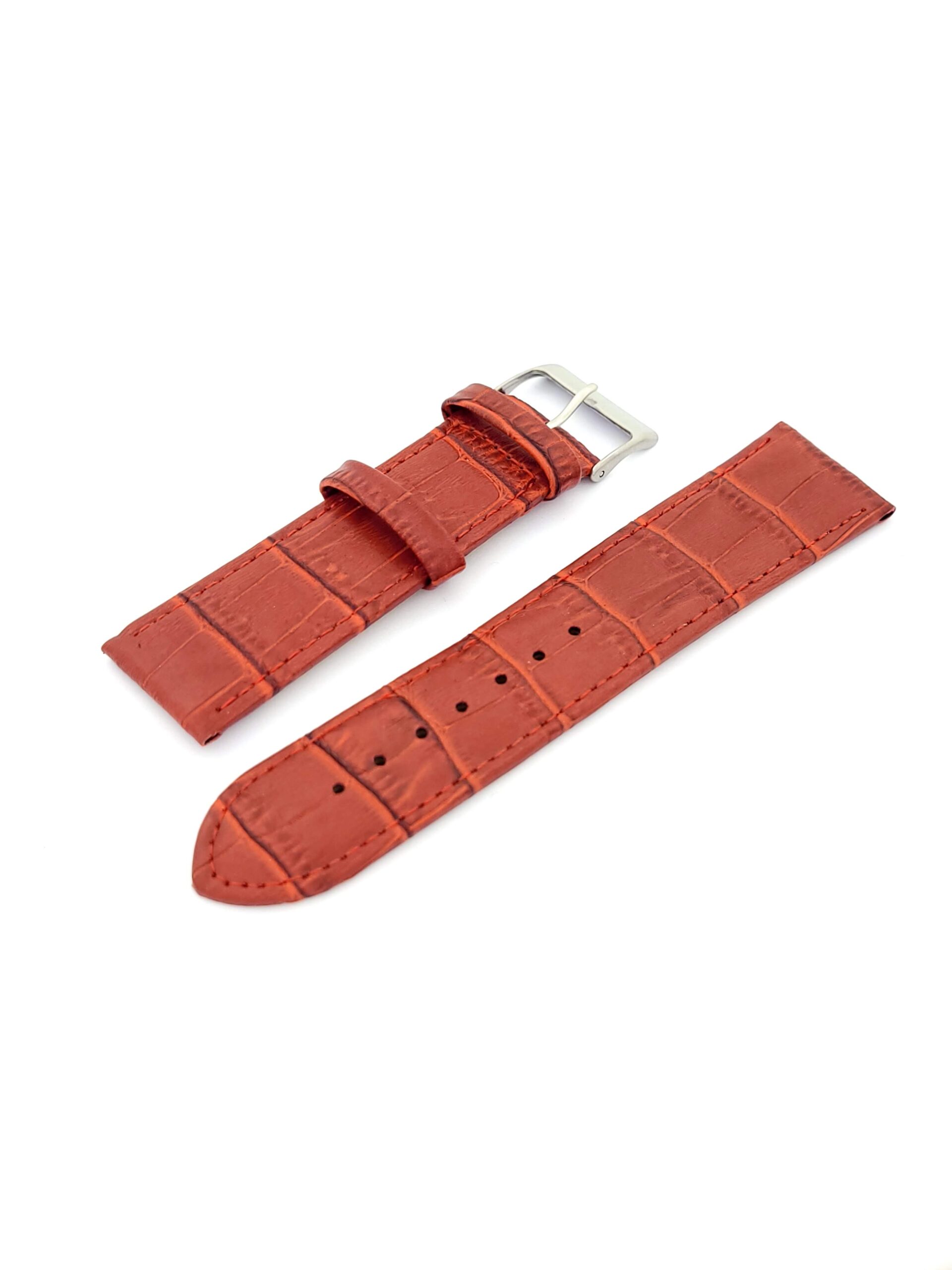 Λουρί Δερμάτινο Κόκκινο No24 Haste με Ασημί Τοκά κωδ.444.Ν24.ΚΚ