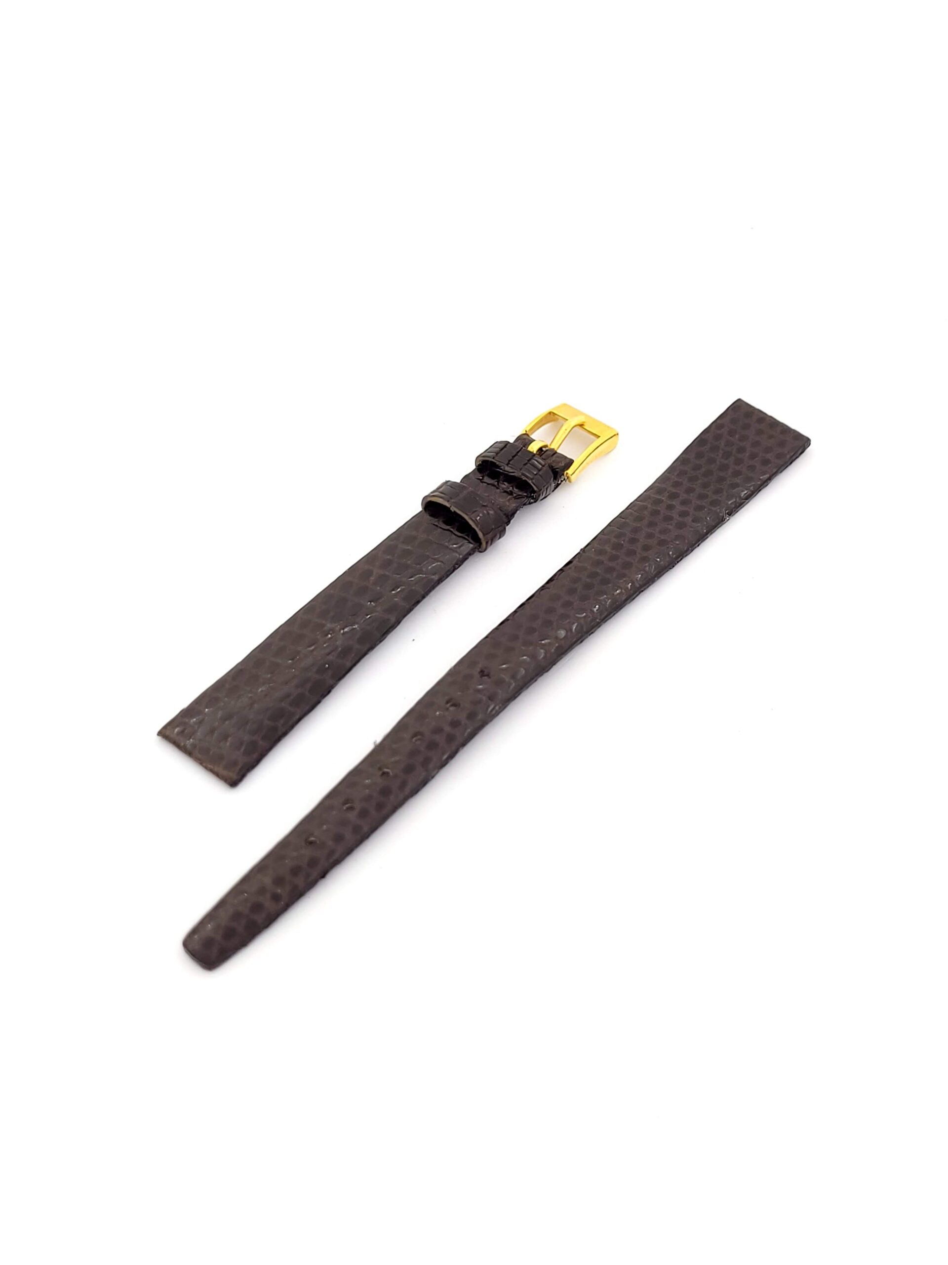 Λουρί Δερμάτινο Κροκό Καφέ Nο12 με Χρυσαφί Τοκά κωδ.Ν12.ΚΚ