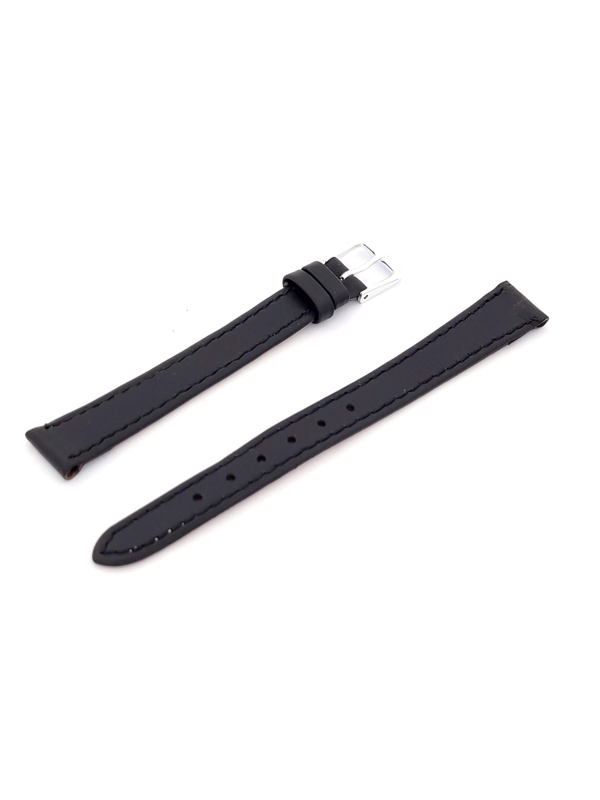 Λουρί Δερμάτινο Κροκό Μαύρο Nο12,Kostelo με Ασημί Τοκά κωδ.471Ν12.Μ