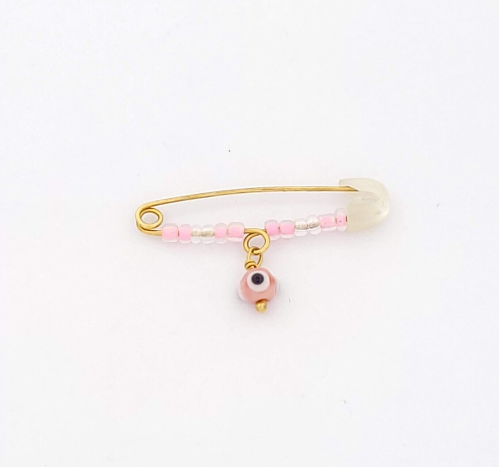 Χρυσή Παιδική Παραμάνα K9,Με Ροζ Ματάκι,Ροζ και Διάφανα Στοιχεία κωδ.101624