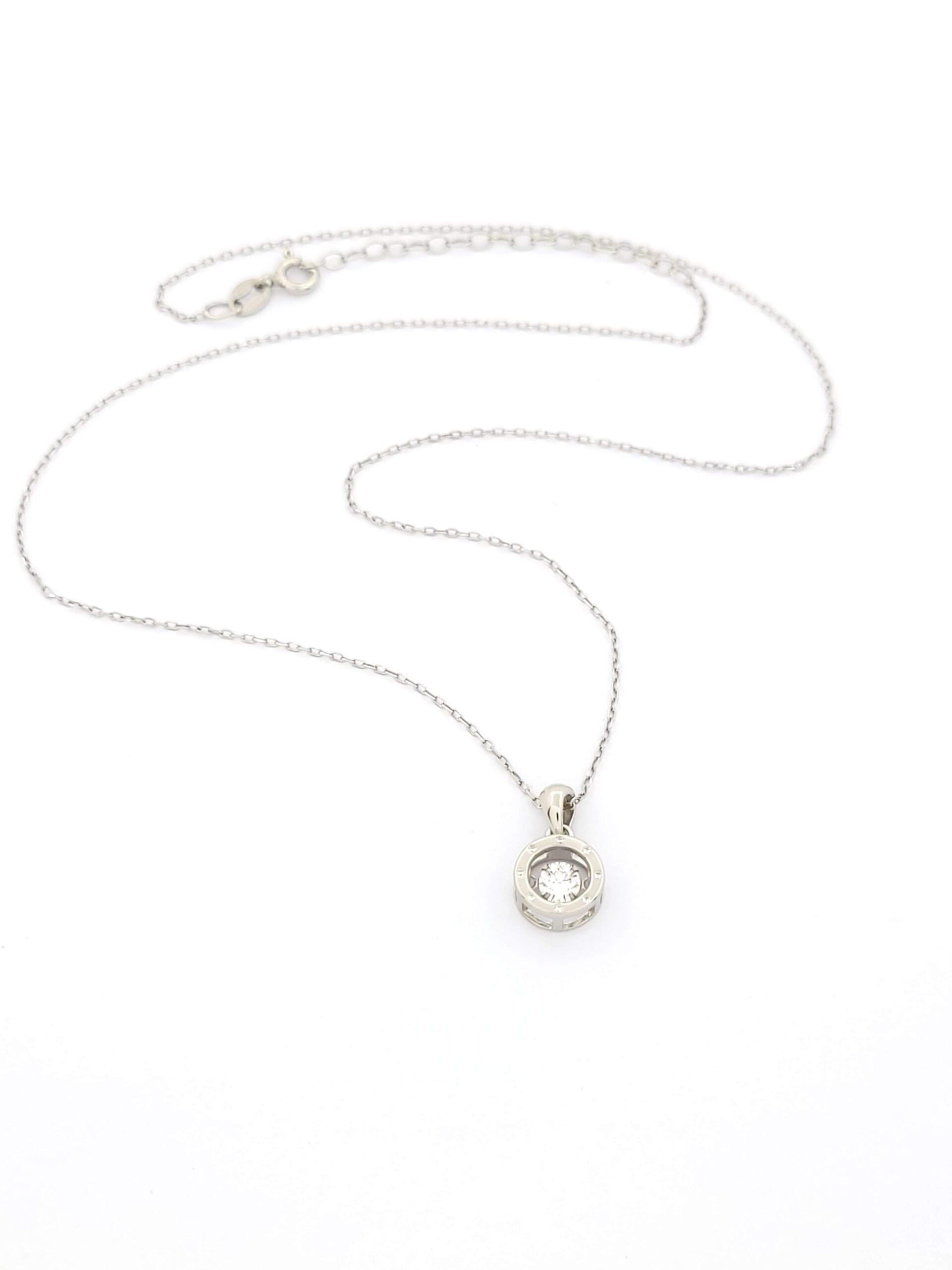 Ασημένιο Γυναικείο Κολιέ Της Silver Union, Με Λευκά Ζιργκόν κωδ.04-07-2256