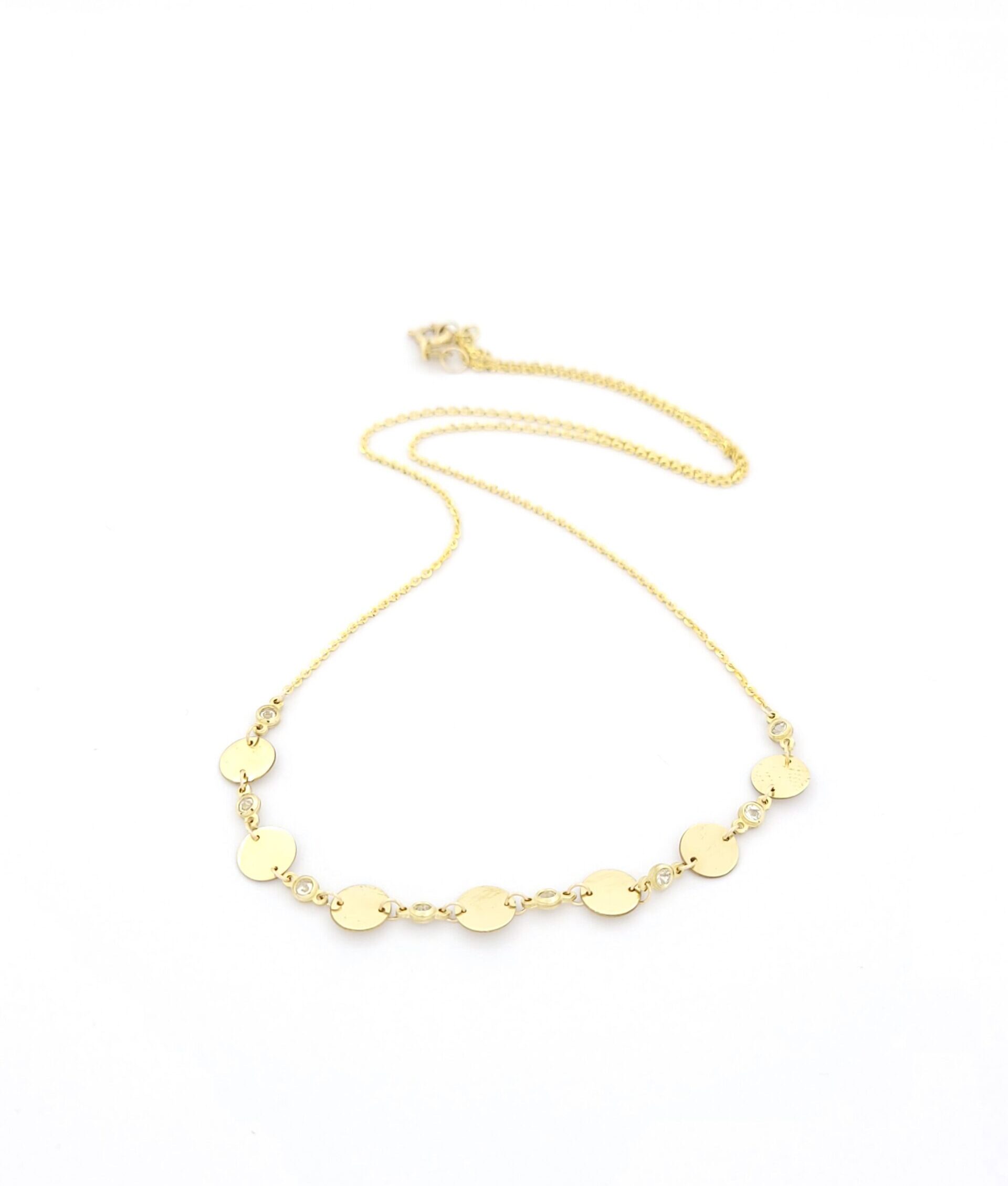 Χρυσό Γυναικείο Κολιέ Καγιόγλου Κ9 Με Ζιργκόν κωδ.102249