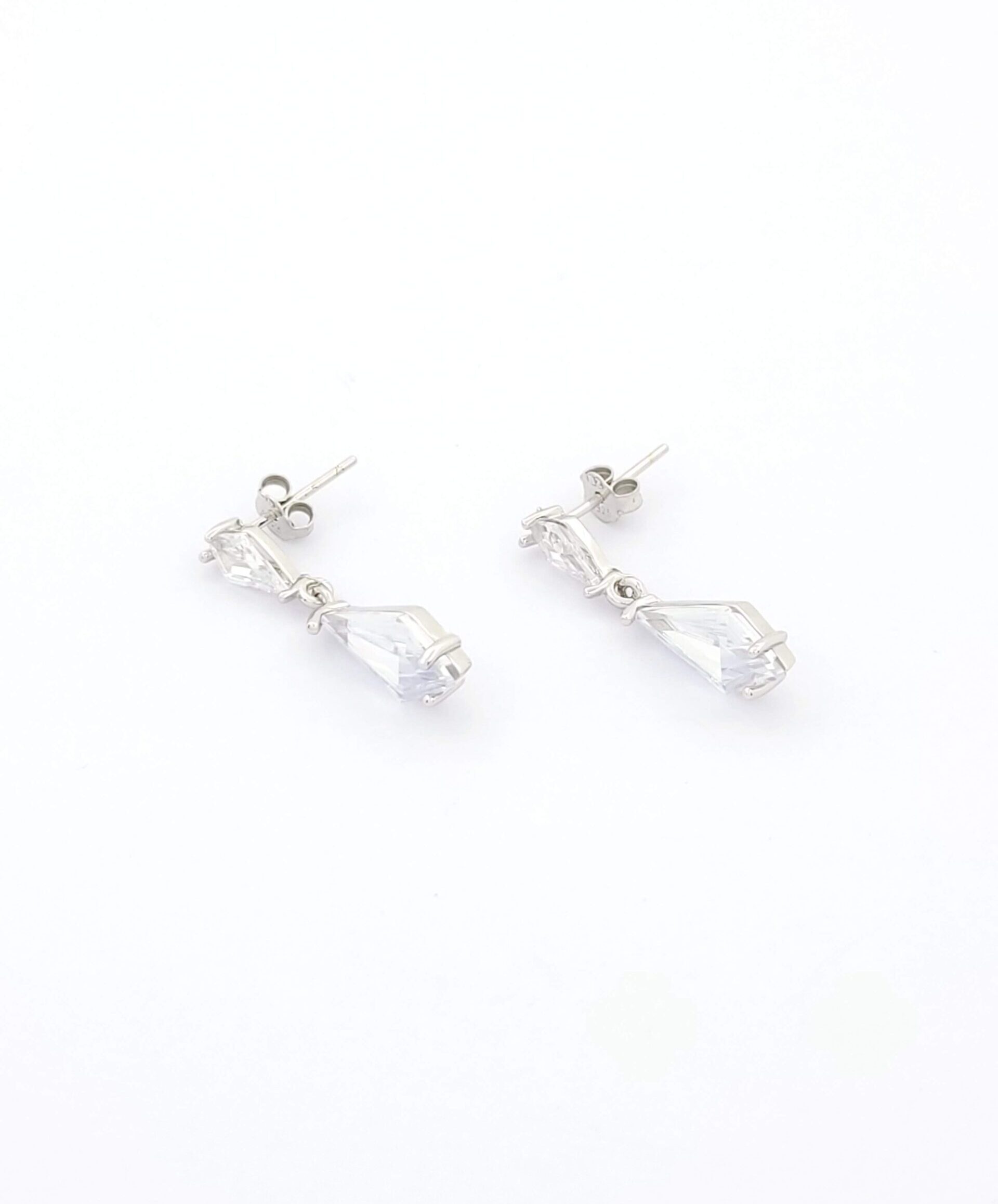 Ασημένια Γυναικεία Σκουλαρίκια Κρεμαστά, Με Ζιργκόν κωδ.102271