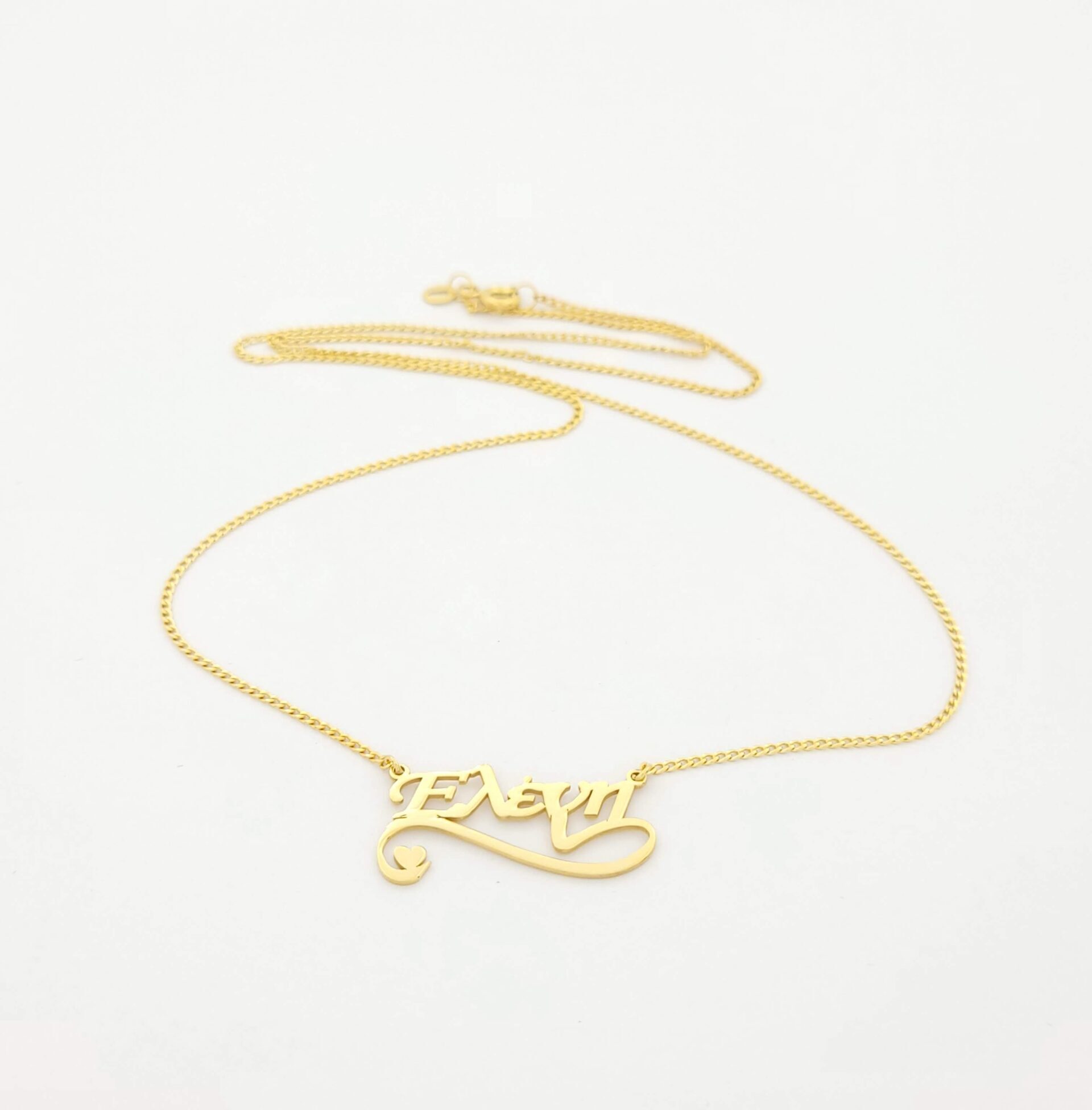 Ασημένιο Επιχρυσωμένο Γυναικείο Κολιέ,''Ελένη'' Με Καρδούλα κωδ.102273