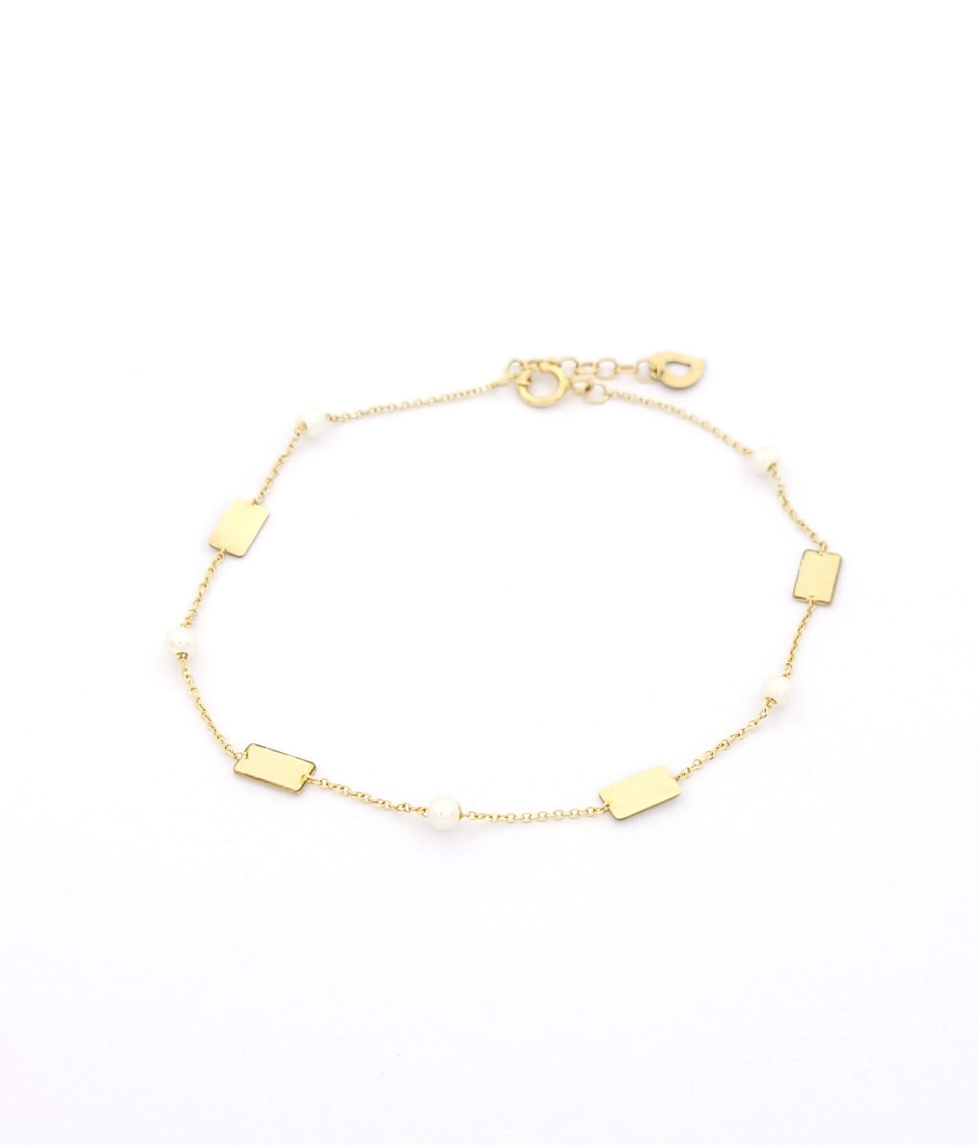 Χρυσό Γυναικείο Βραχιόλι Κ14,Με Μαργαριταράκια κωδ.102458