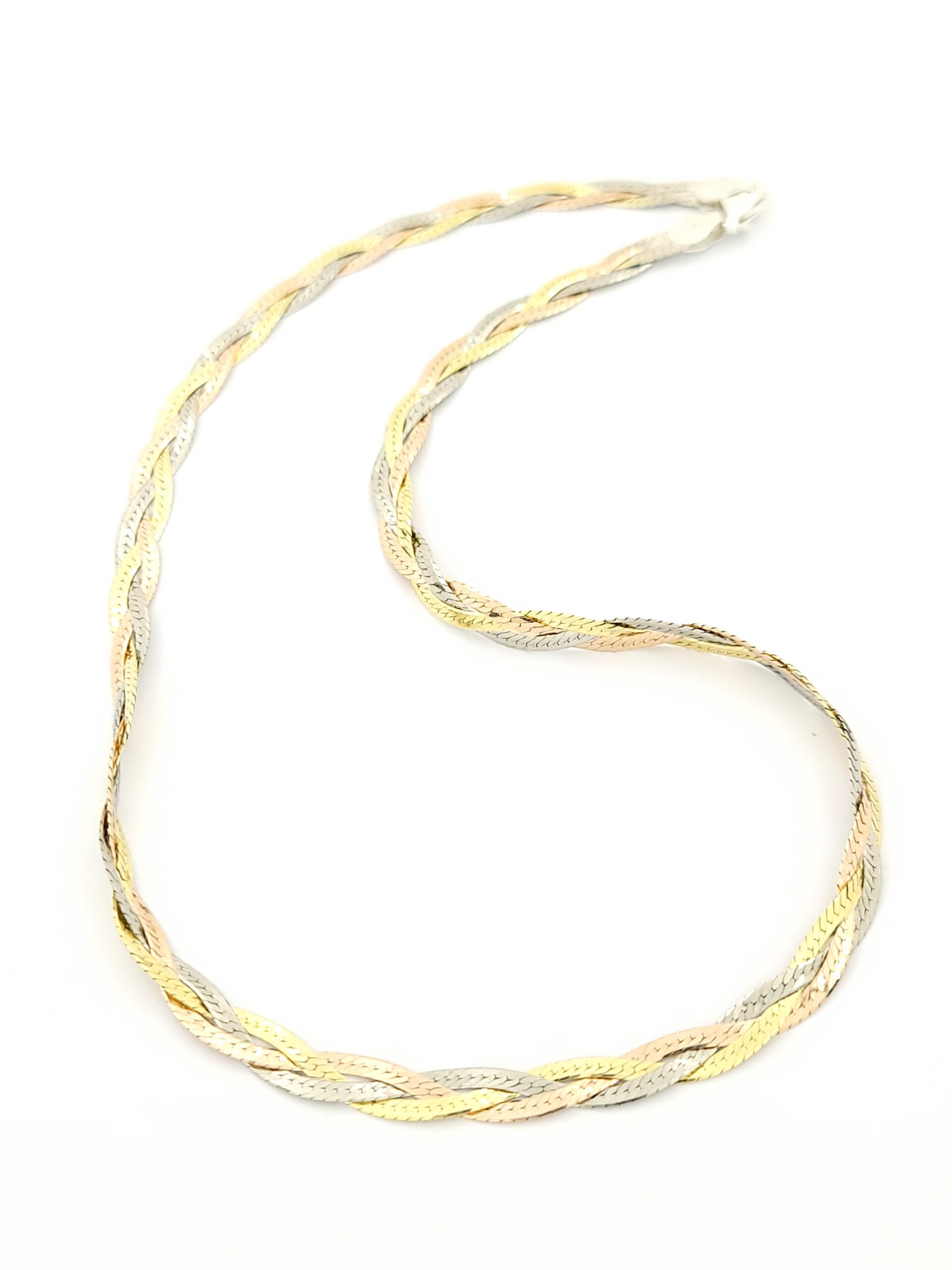 Ασημένιο Τρίχρωμο Γυναικείο Κολιέ Της Silver Union κωδ.103347