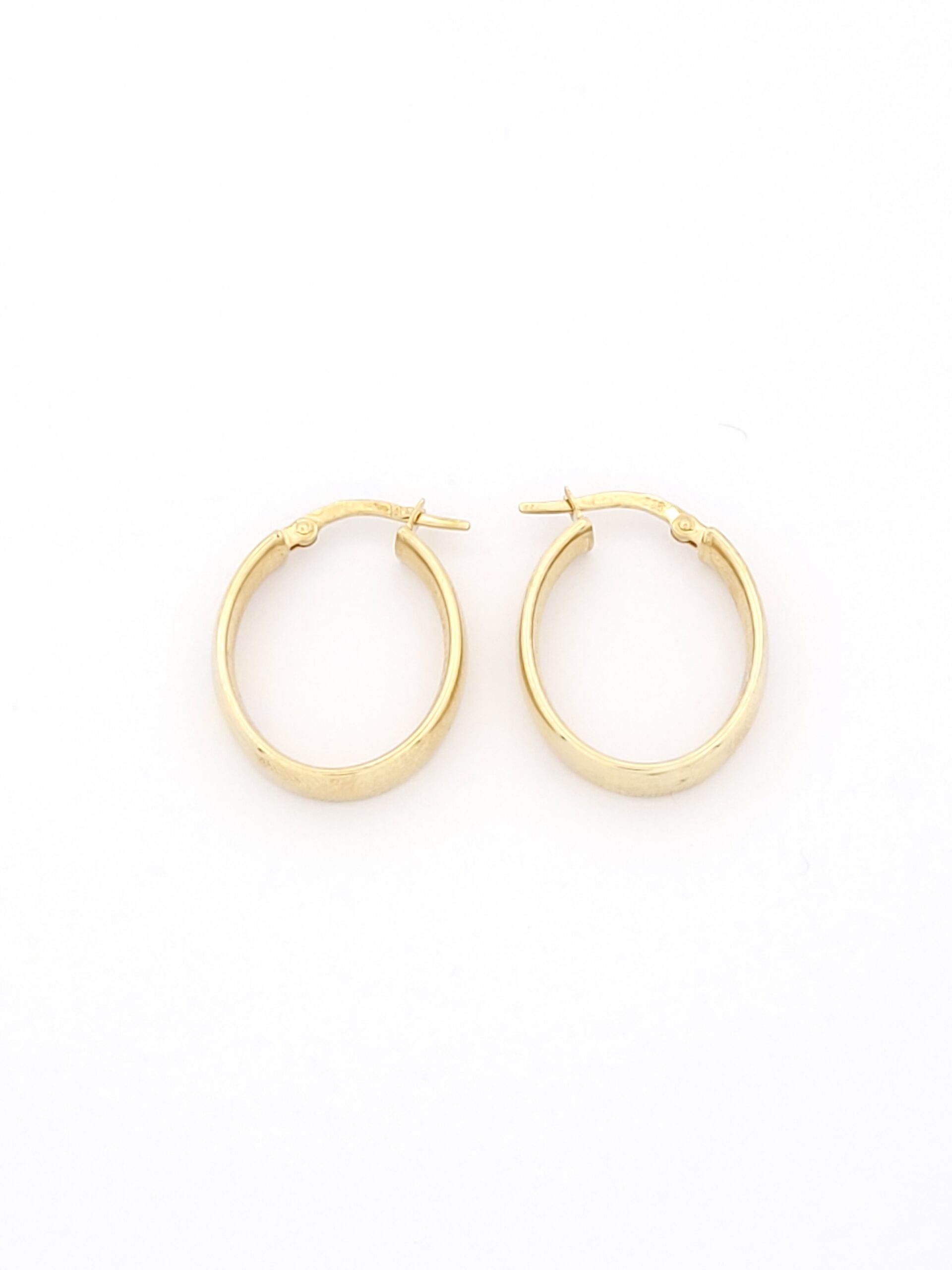 Χρυσά Σκουλαρίκια Κρίκοι Οβάλ Κ14 κωδ.103855