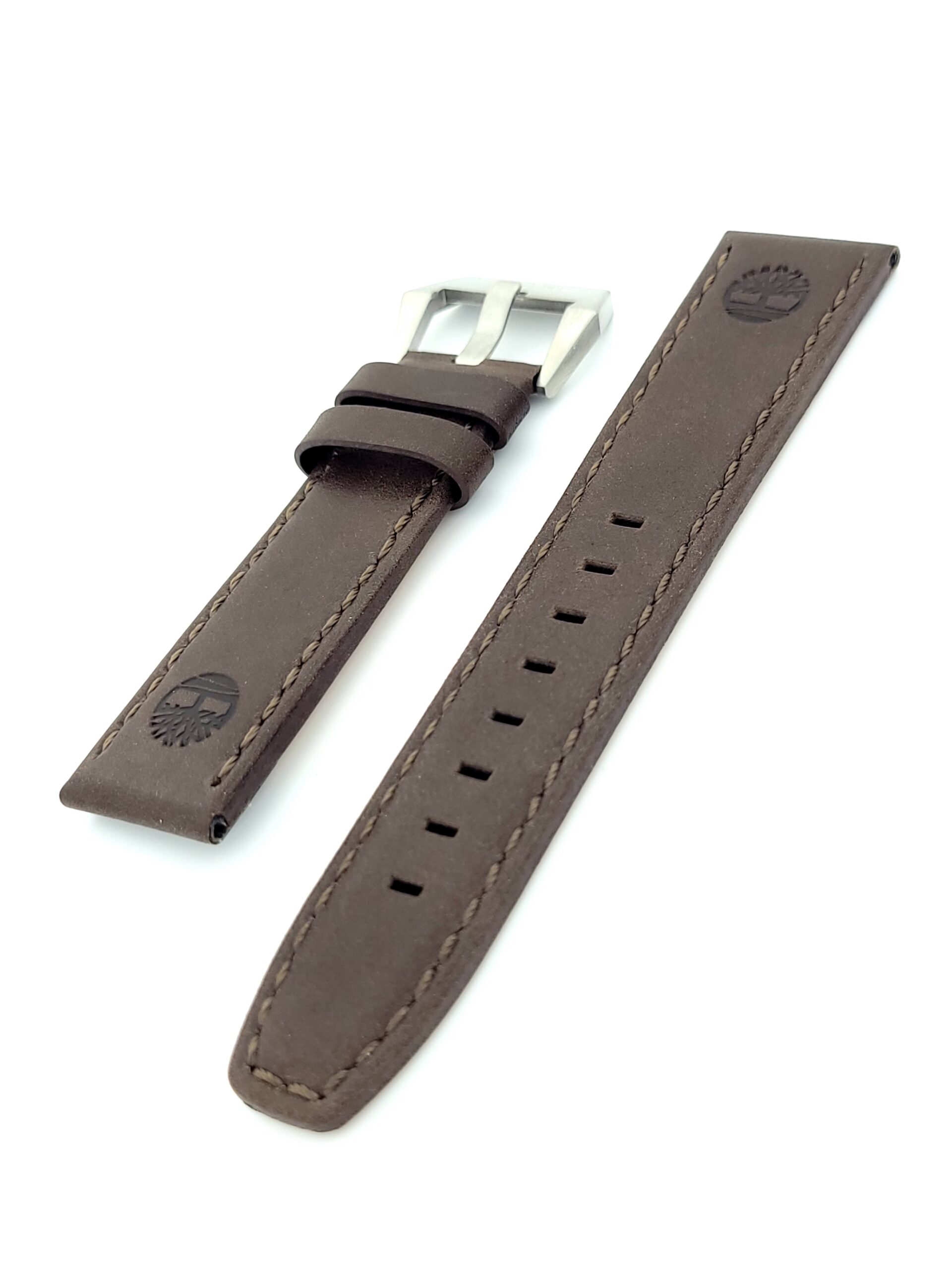 Λουρί Δερμάτινο Καφέ No22 Timberland με Ασημί Τοκά κωδ.STBL15940JS/79