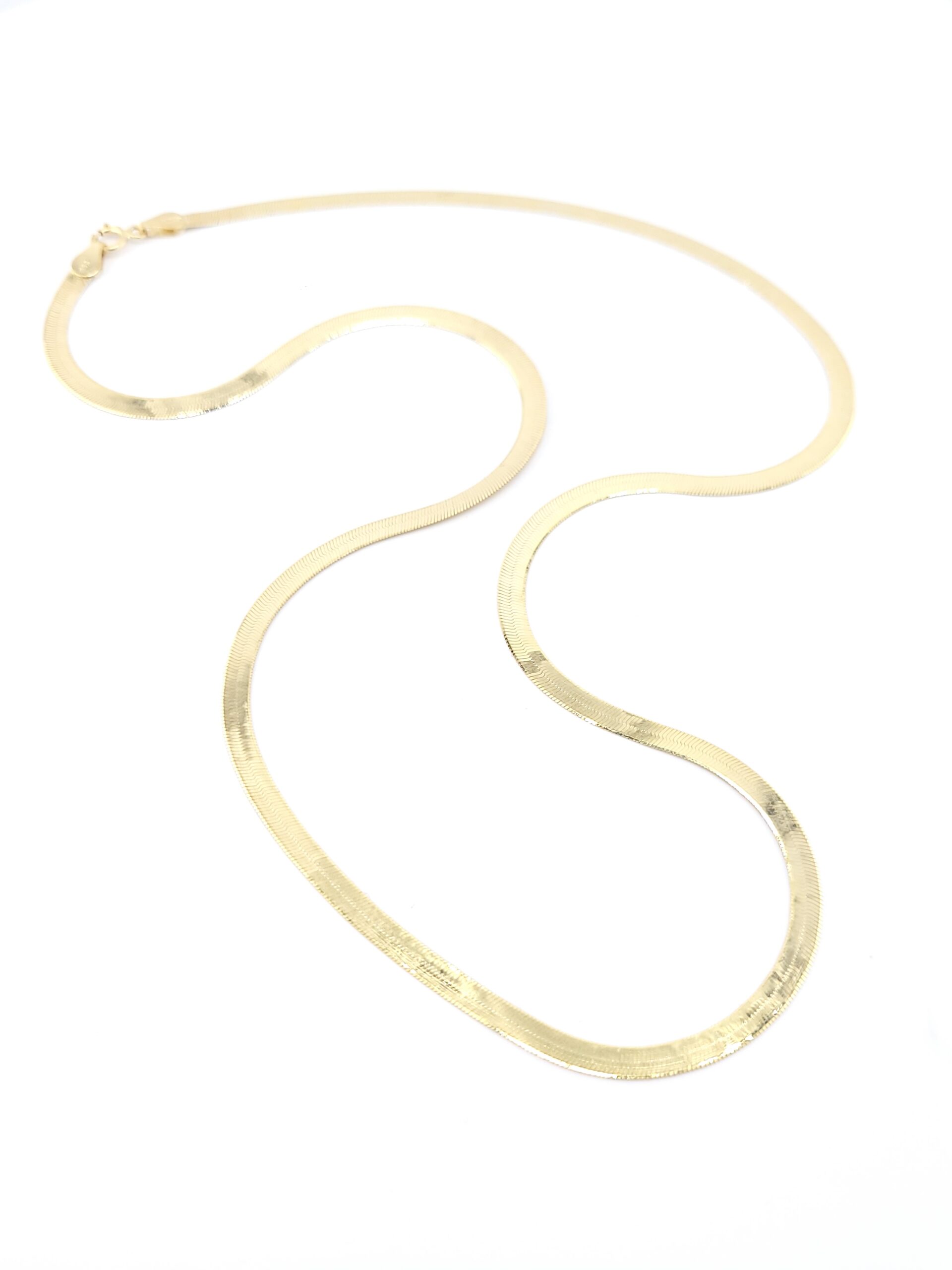 Χρυσή Snake Αλυσίδα Κ14 45cm κωδ.105275