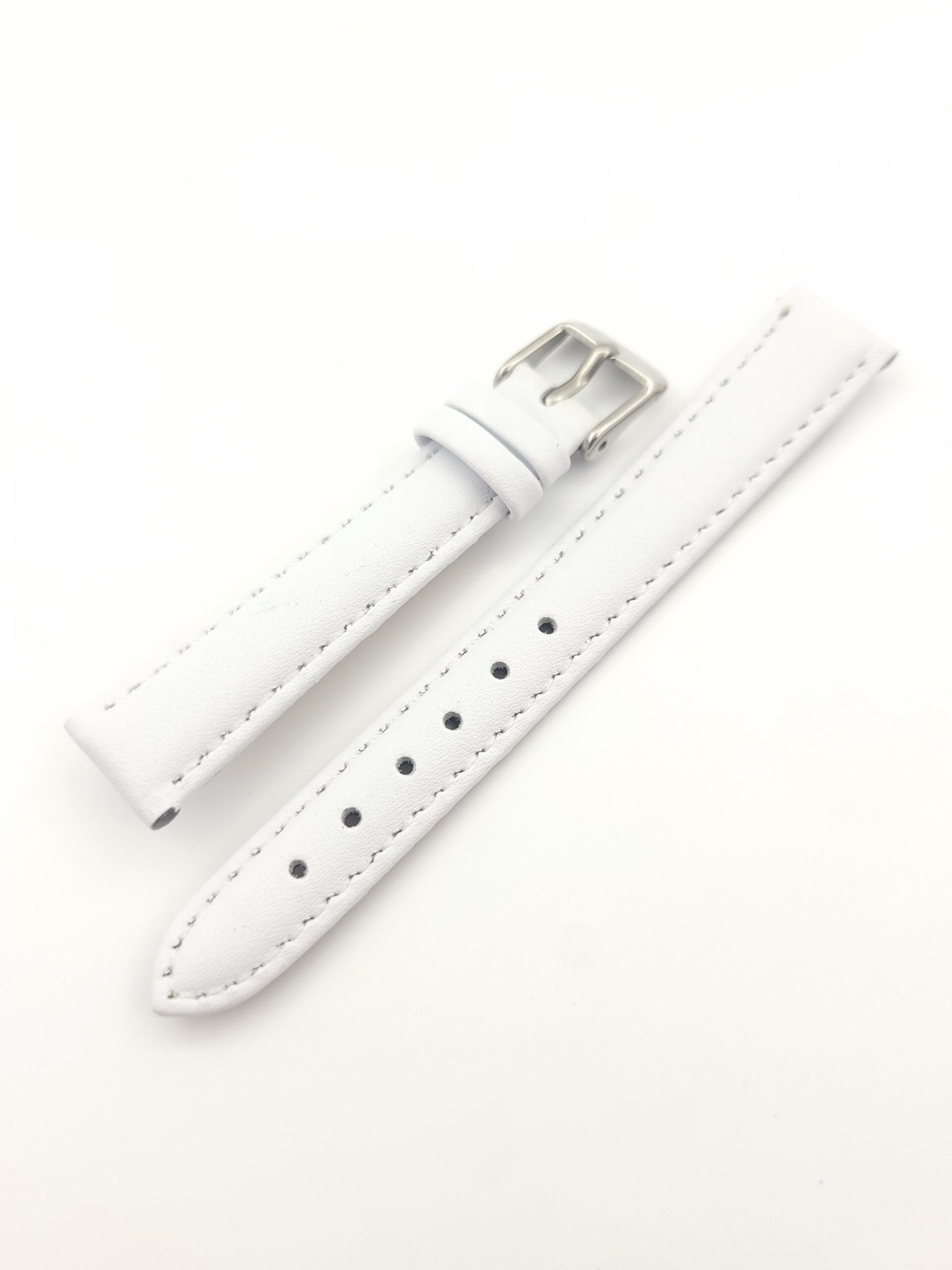 Λουρί Δερμάτινο Άσπρο No14 με Ασημί Τοκά κωδ.TZ660N14W