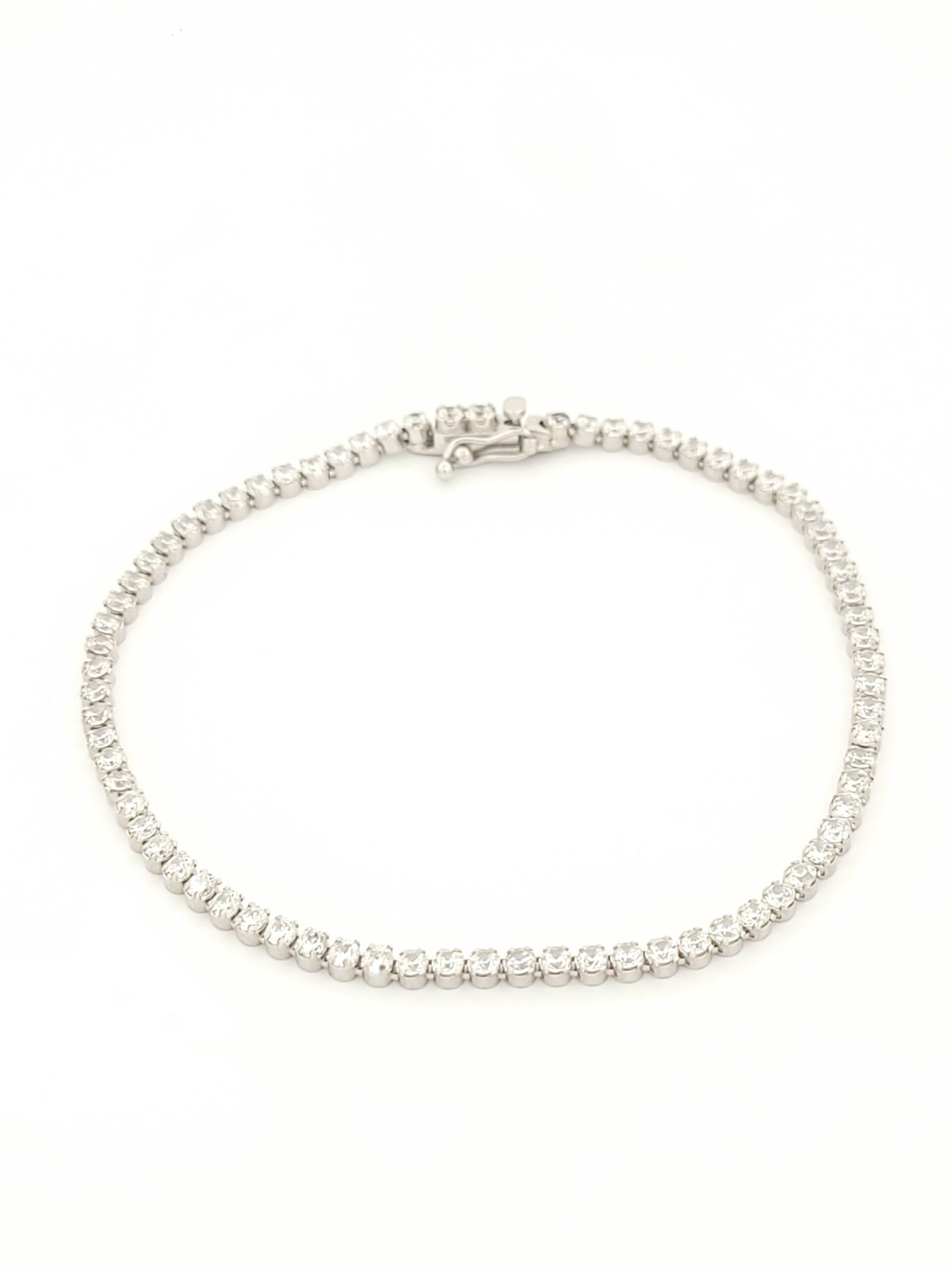 Λευκόχρυσο Γυναικείο Βραχιόλι Κ14, Με Ζιργκόν κωδ.105939