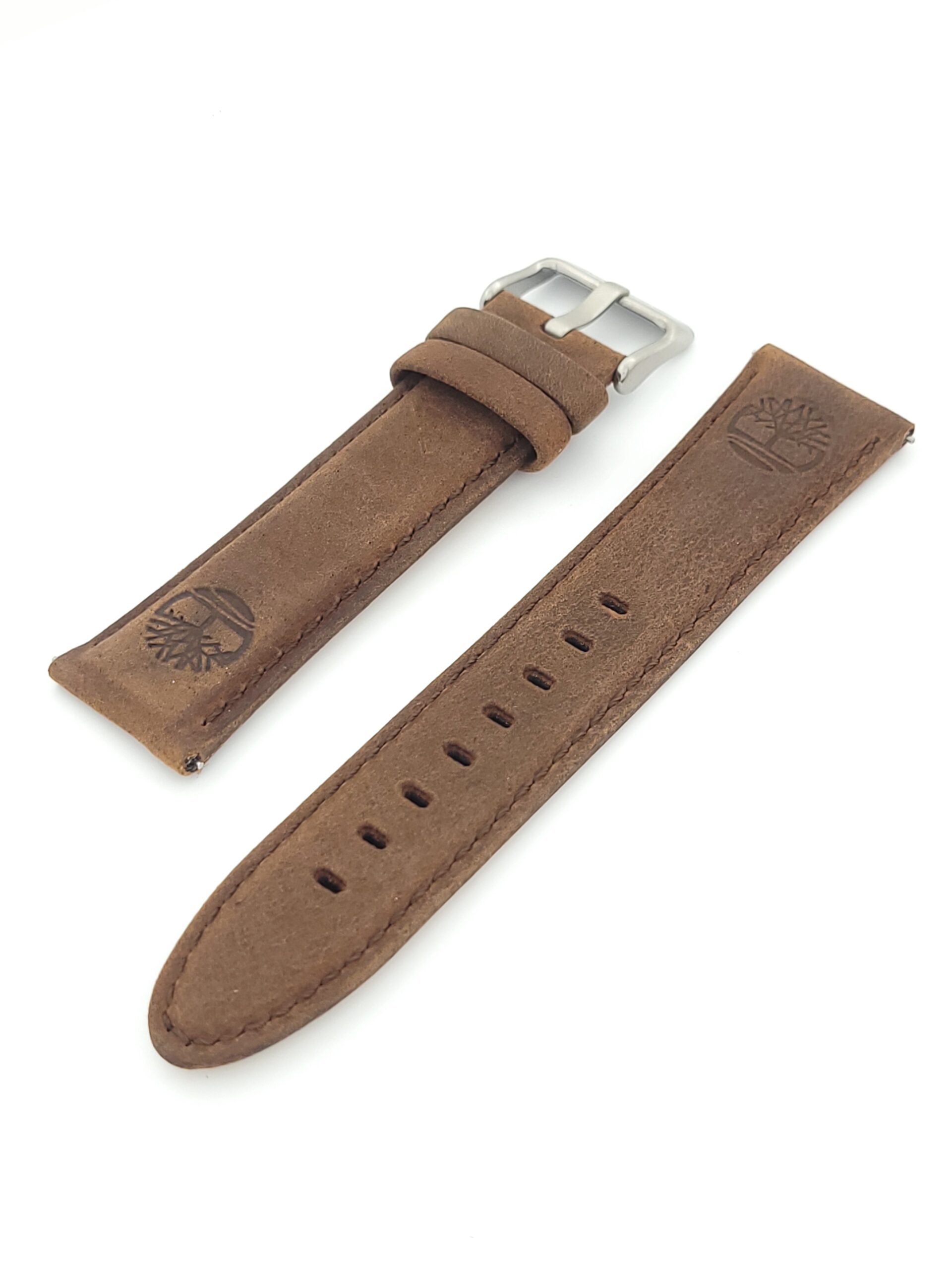 Λουρί Δερμάτινο Καφέ Σκούρο No22 Timberland με Ασημί Τοκά και Quick Release κωδ.TDSGF0009703