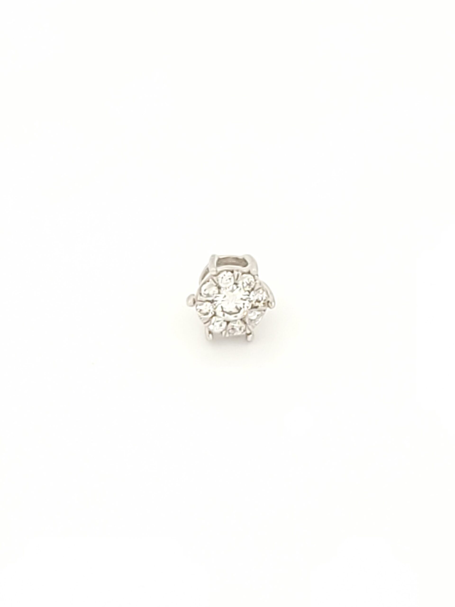 Λευκόχρυσο Γυναικείο Κρεμαστό K14 της MetronGold, Με Διαμάντια κωδ.BAI14557-W