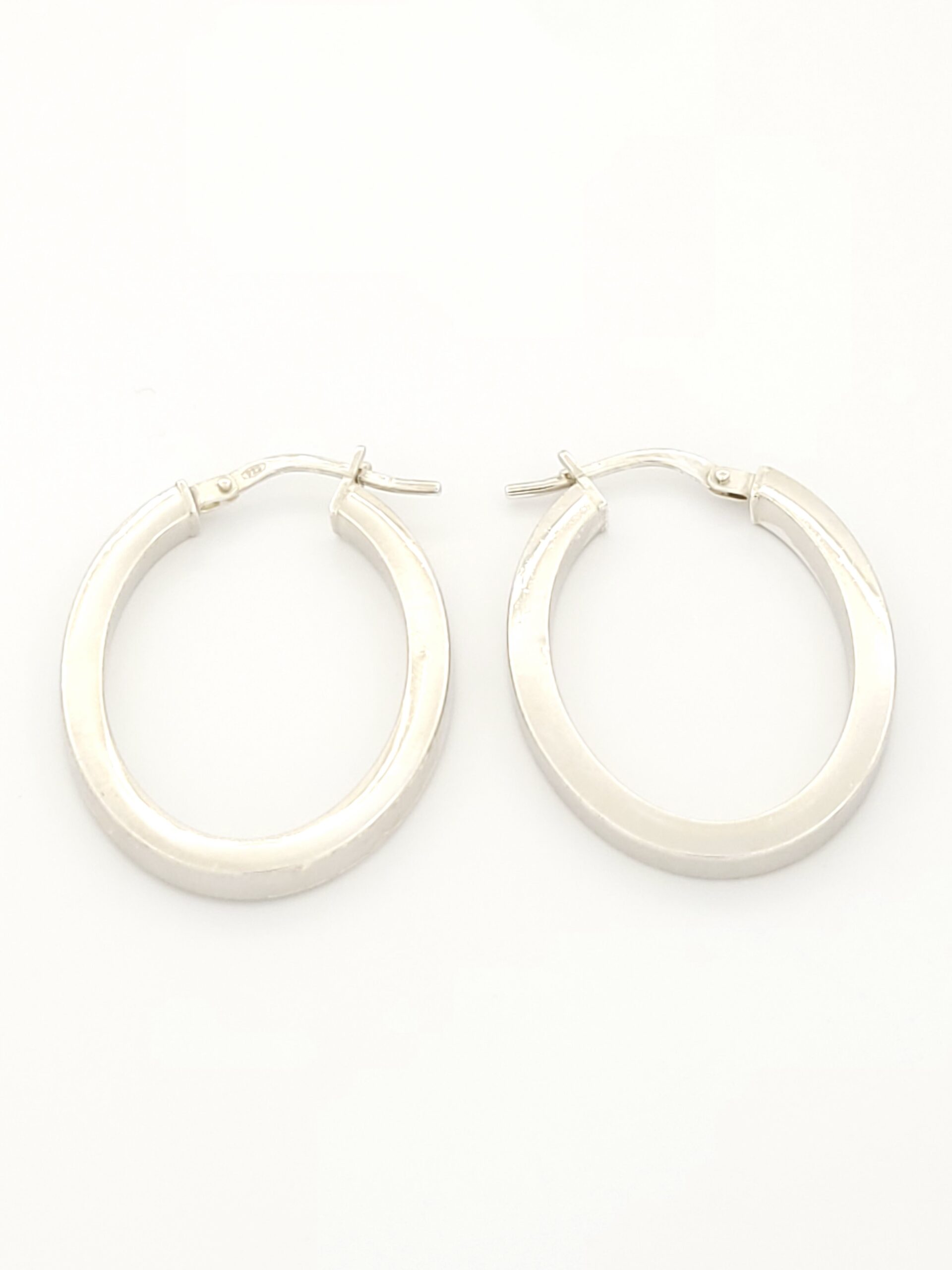 Ασημένια Σκουλαρίκια Κρίκοι Οβάλ Luxor κωδ.106544