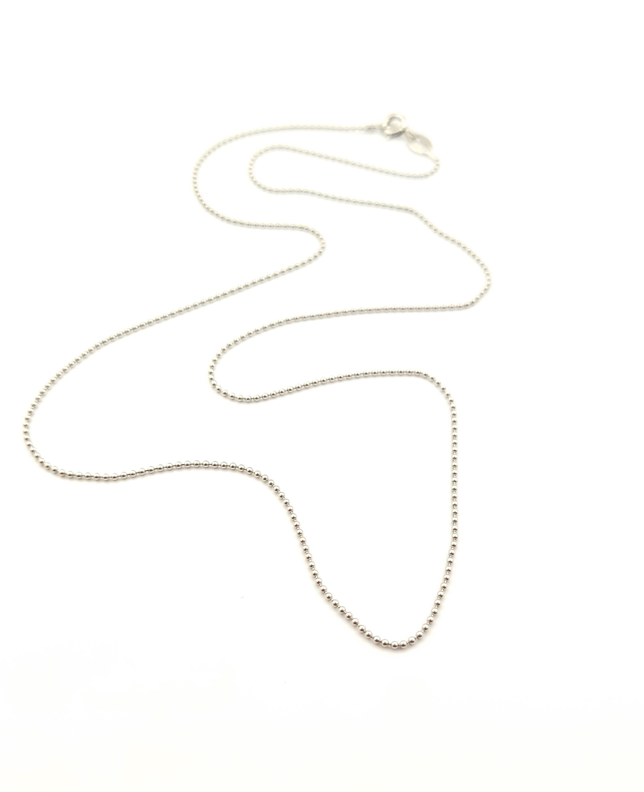 Λευκόχρυση Αλυσίδα Στρατιωτικού Τύπου Κ18 45cm κωδ.107507