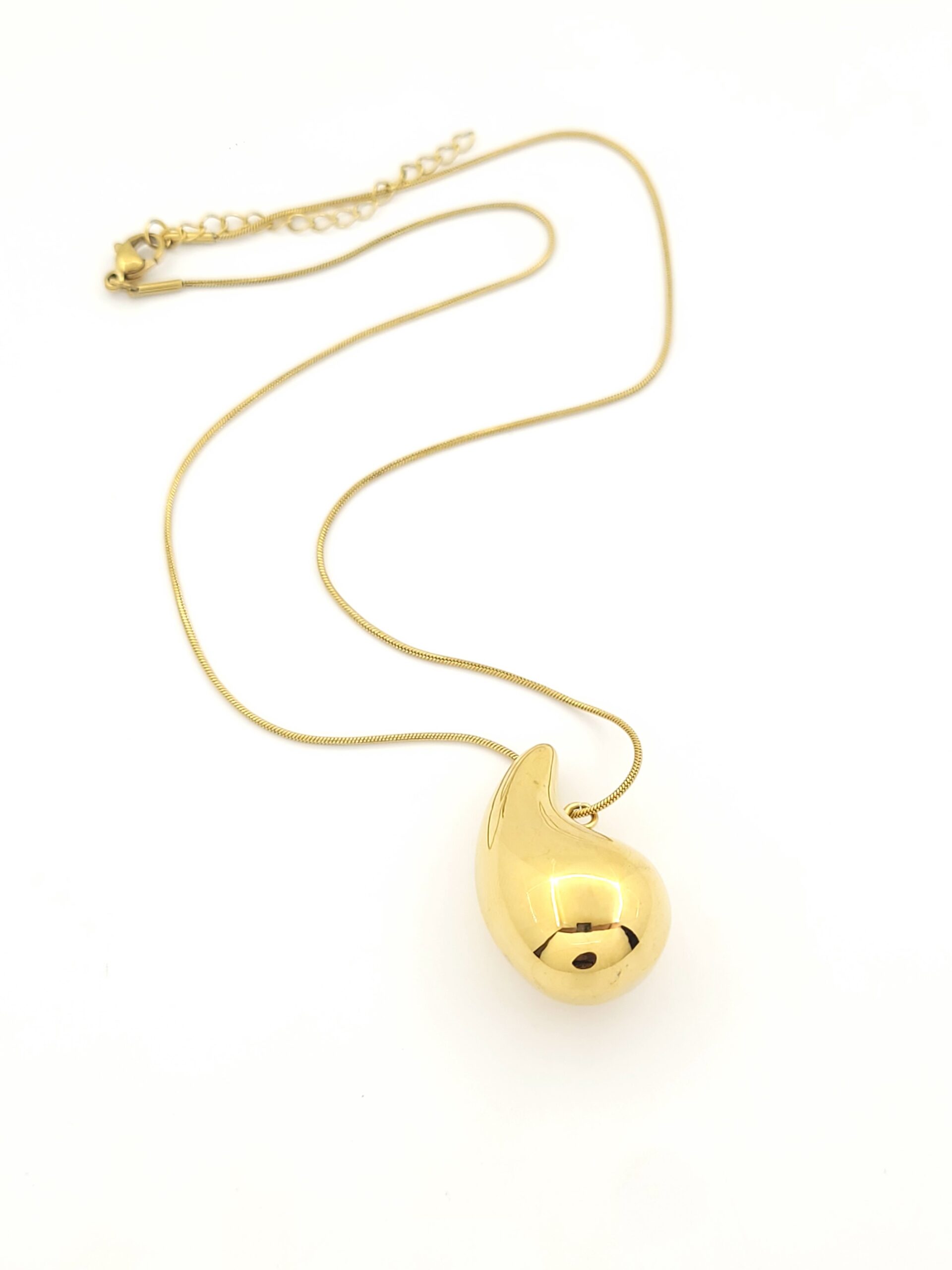 Ατσάλινο Επιχρυσωμένο Κολιέ Puppis,Με Δάκρυ κωδ.PUP16832G