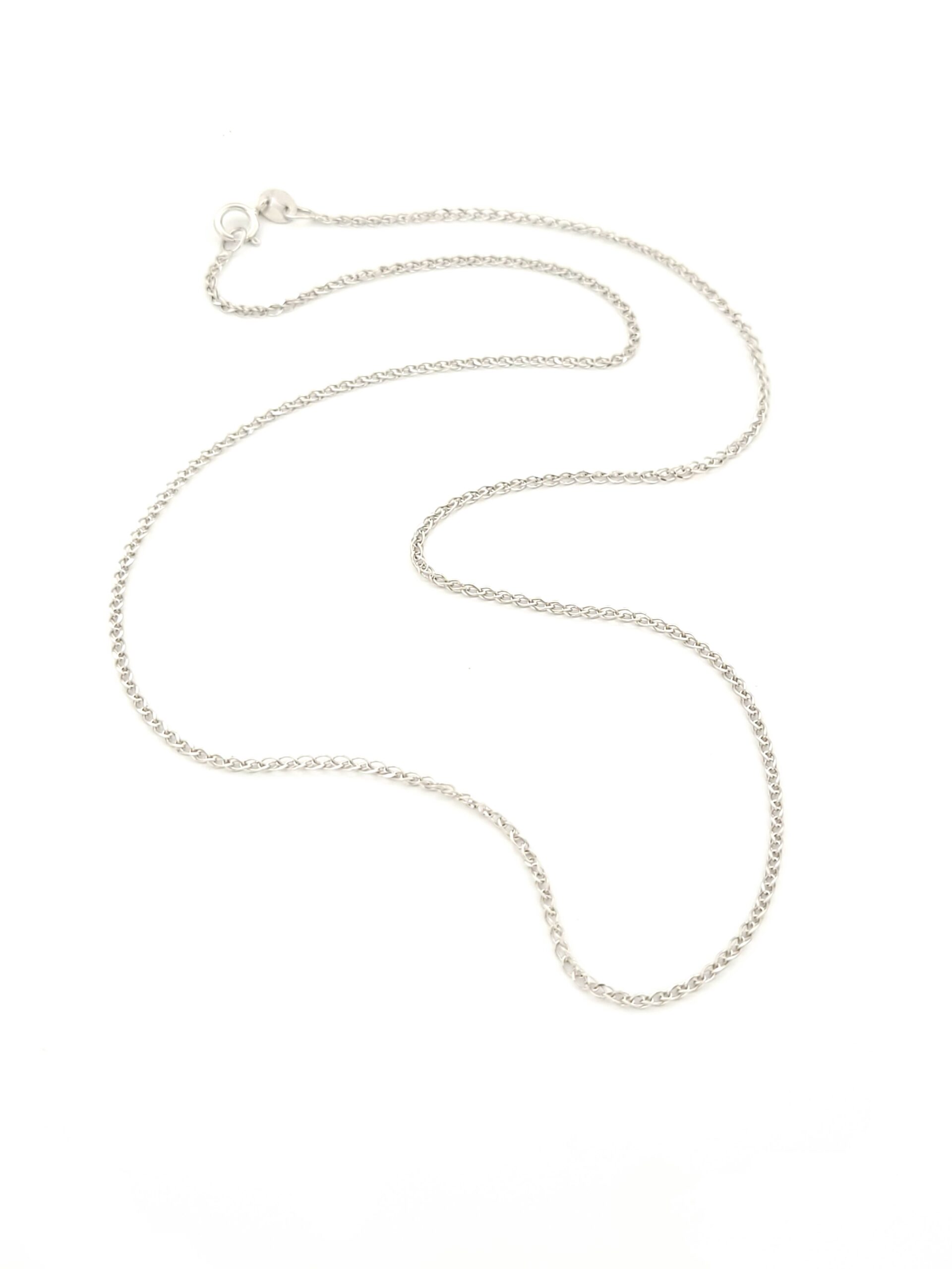 Λευκόχρυση Αλυσίδα Αραιοπλεγμένη Σπίγγα Κ9 44cm κωδ.108392