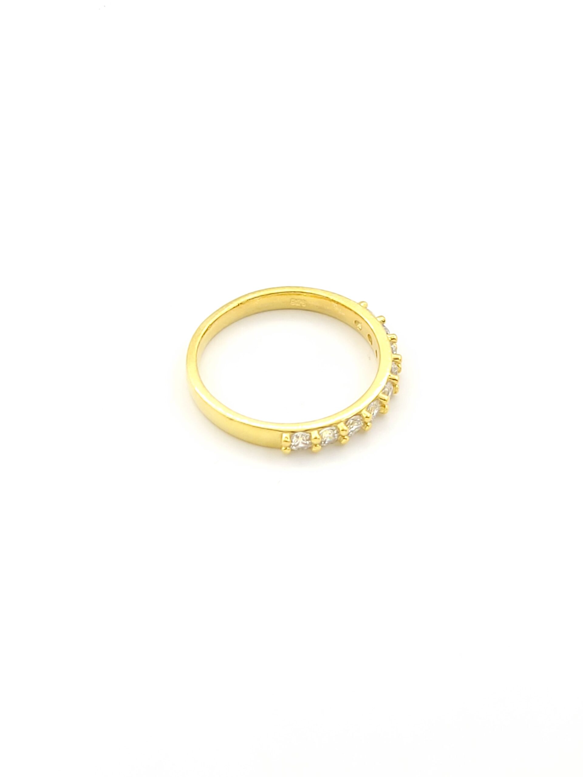 Ασημένιο Επιχρυσωμένο Γυναικείο Δαχτυλίδι Σειρέ, Με Λευκά Ζιργκόν κωδ.04-04-3741G