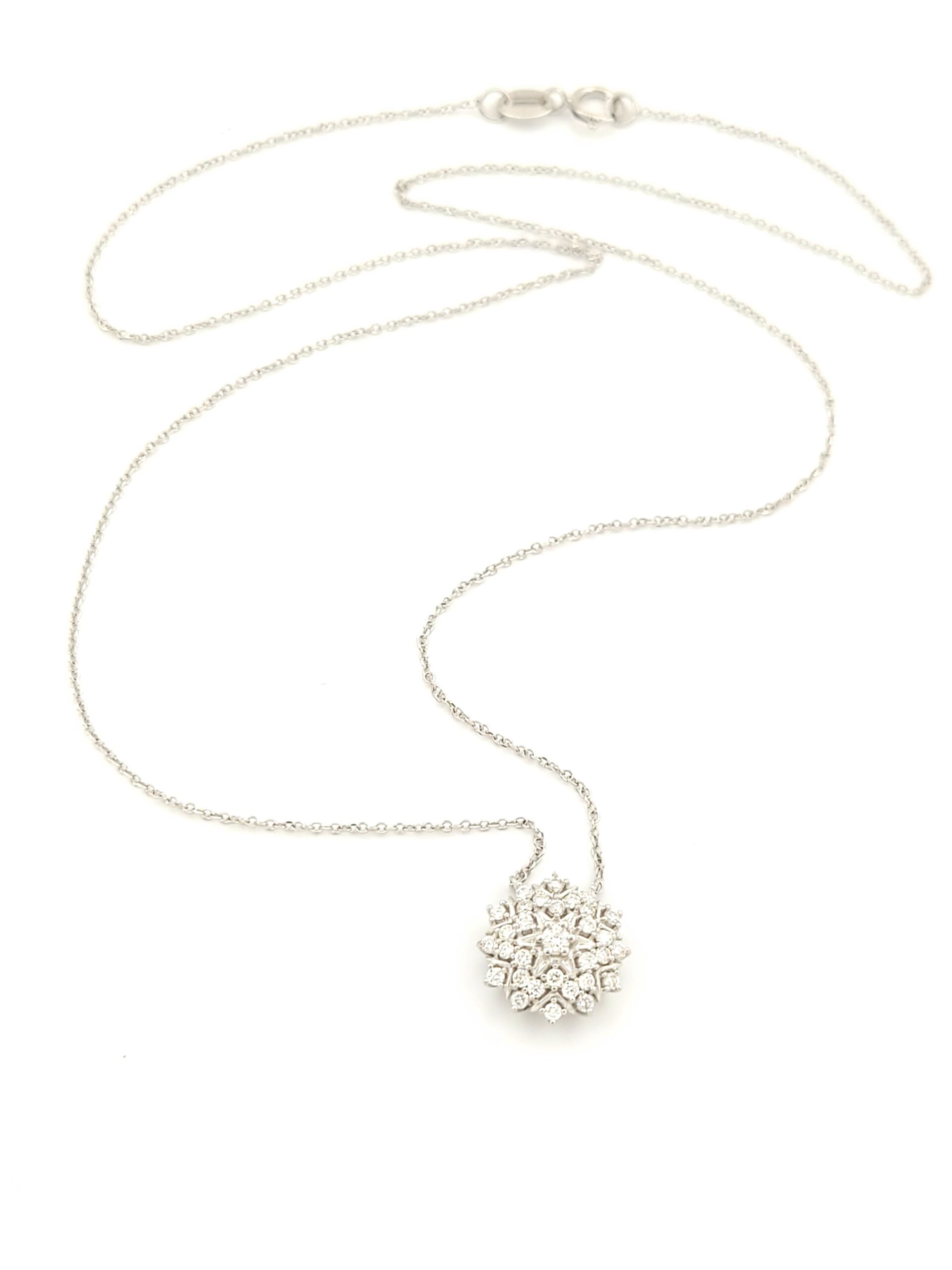 Λευκόχρυσο Γυναικείο Κολιέ Mar&Co Κ18, Αστέρι Με Διαμάντια κωδ.ME_073