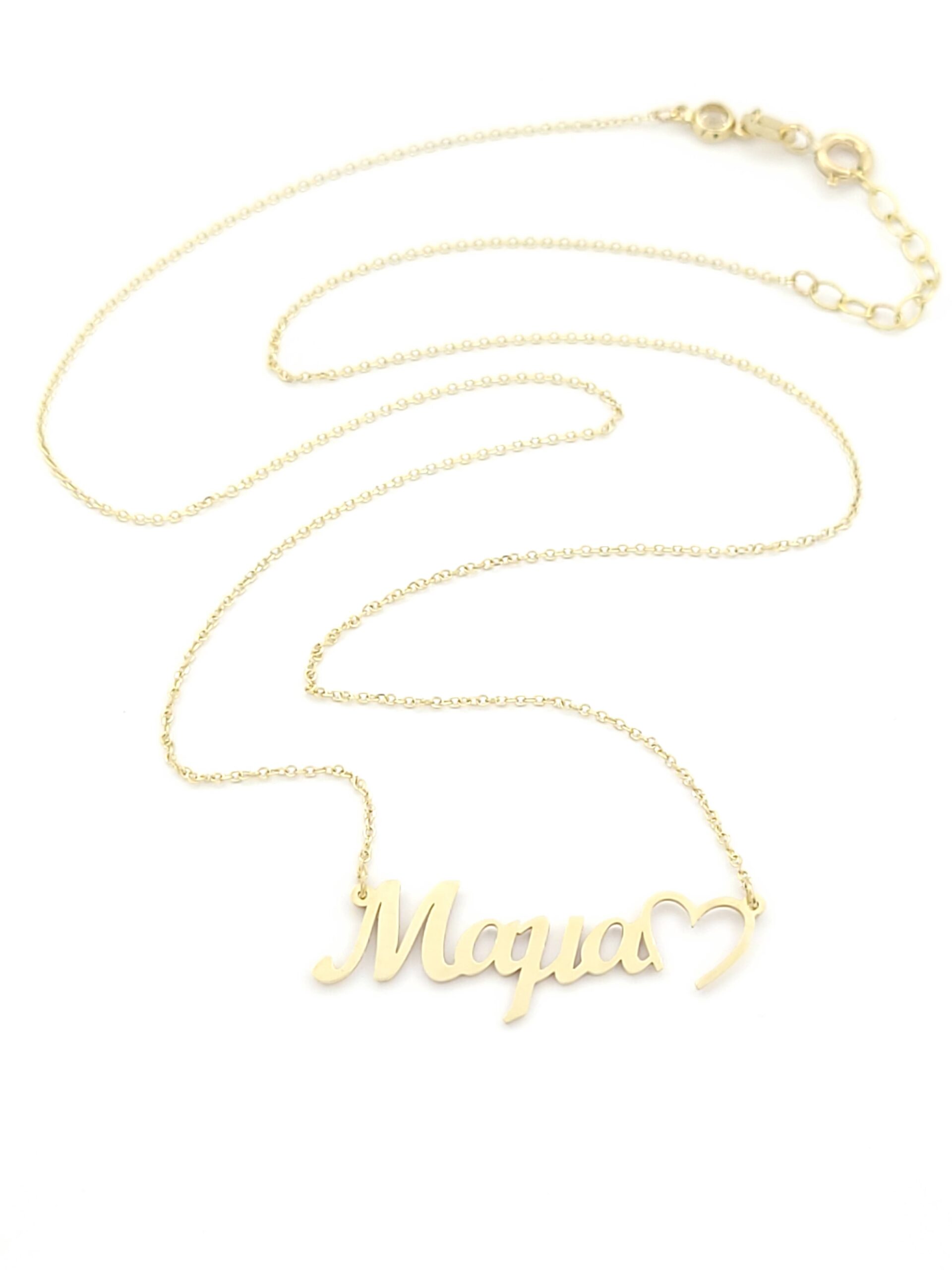 Χρυσό Γυναικείο Κολιέ Κ9, Με Μοτίφ "Μαμά" Και Καρδιά κωδ.108939