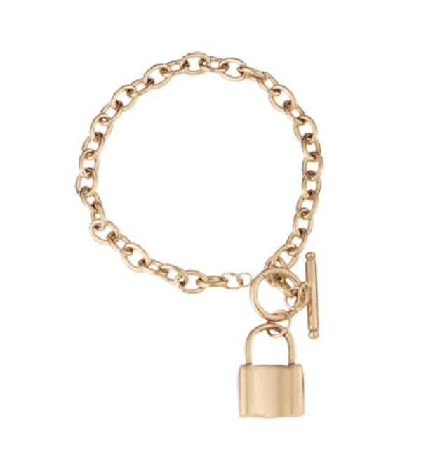 Ατσάλινο Γυναικείο Επιχρυσωμένο Βραχιόλι Puppis Με Κλειδαριά κωδ.PUB33242G